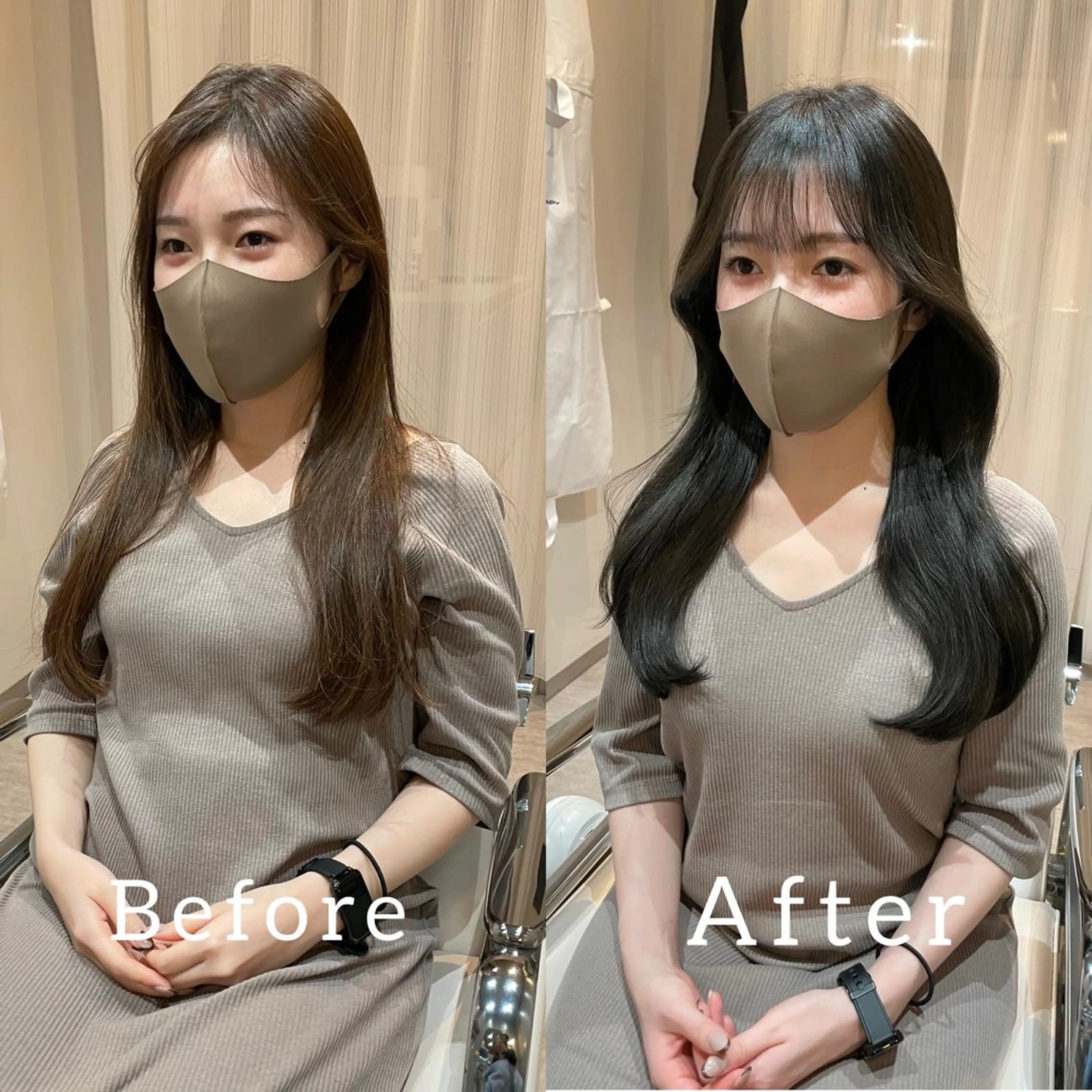 ロング 韓国風ヘア レイヤーカット LOMA🇰🇷 銀座クボタのヘアスタイル