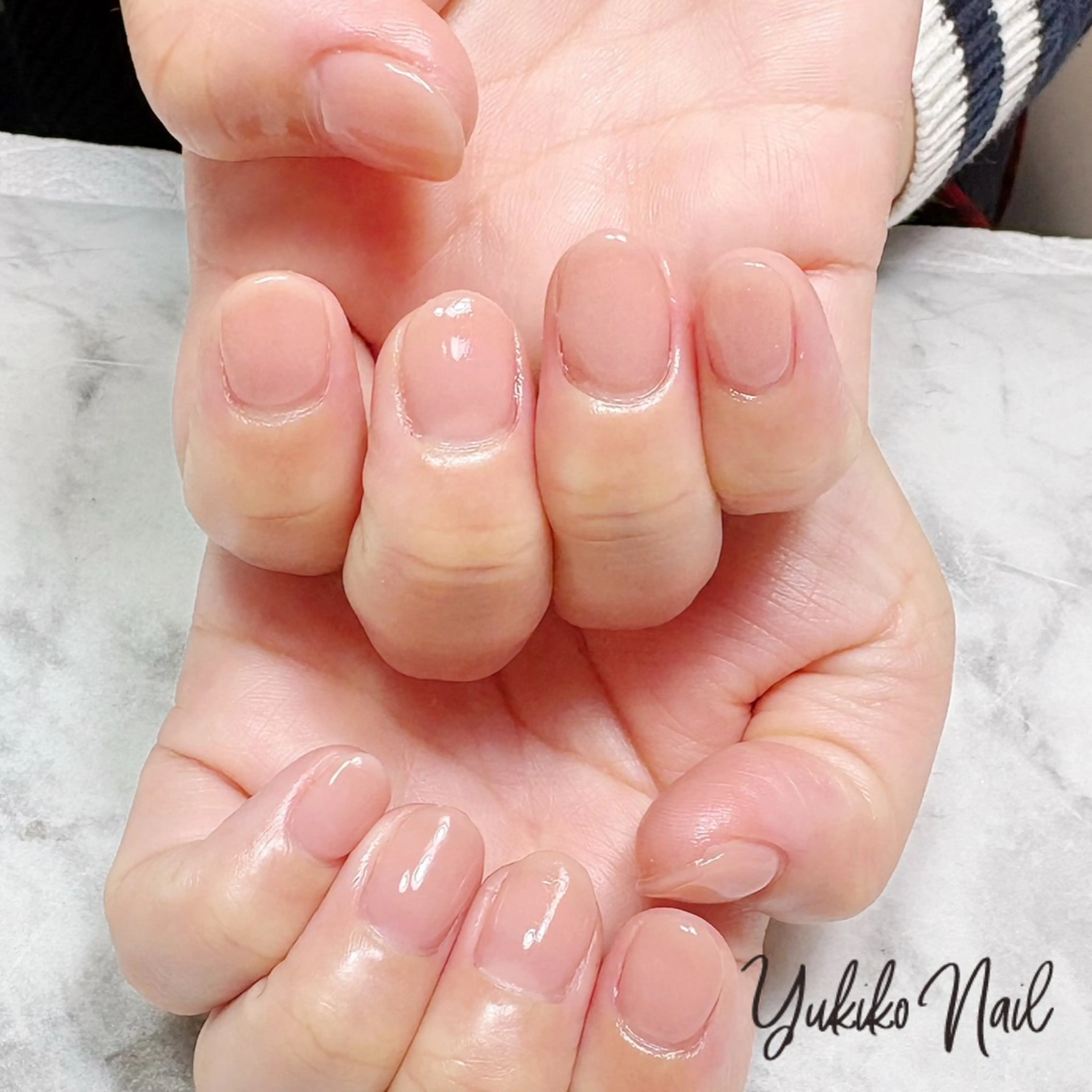 ネイル オフィスネイル ワンカラーネイル シンプルネイル ハンドネイル ユキコ ネイルのネイルデザイン
