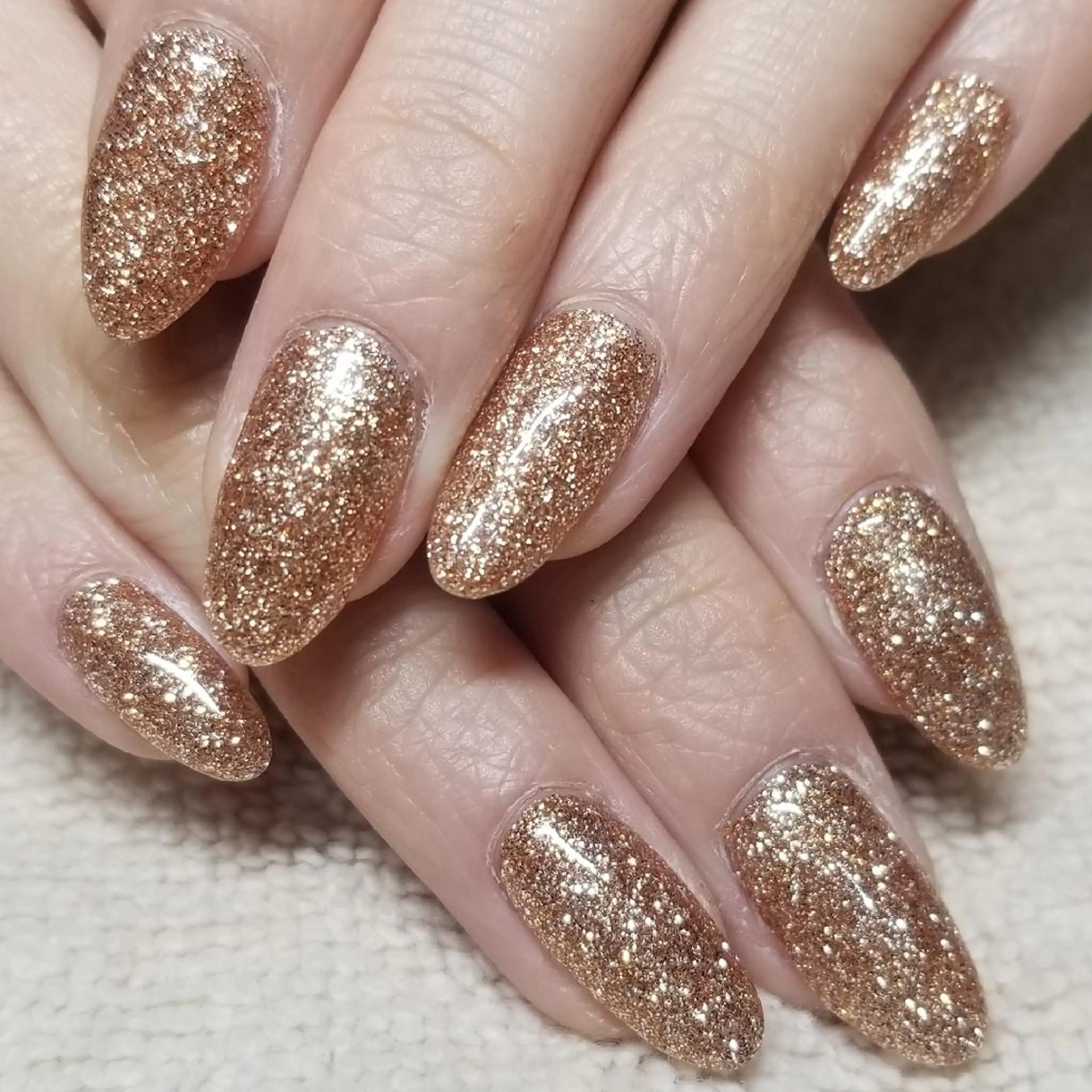 ネイル ブラウン ラメ(グリッター) ワンカラーネイル シルバー ハンドネイル よしだ ひろきのネイルデザイン