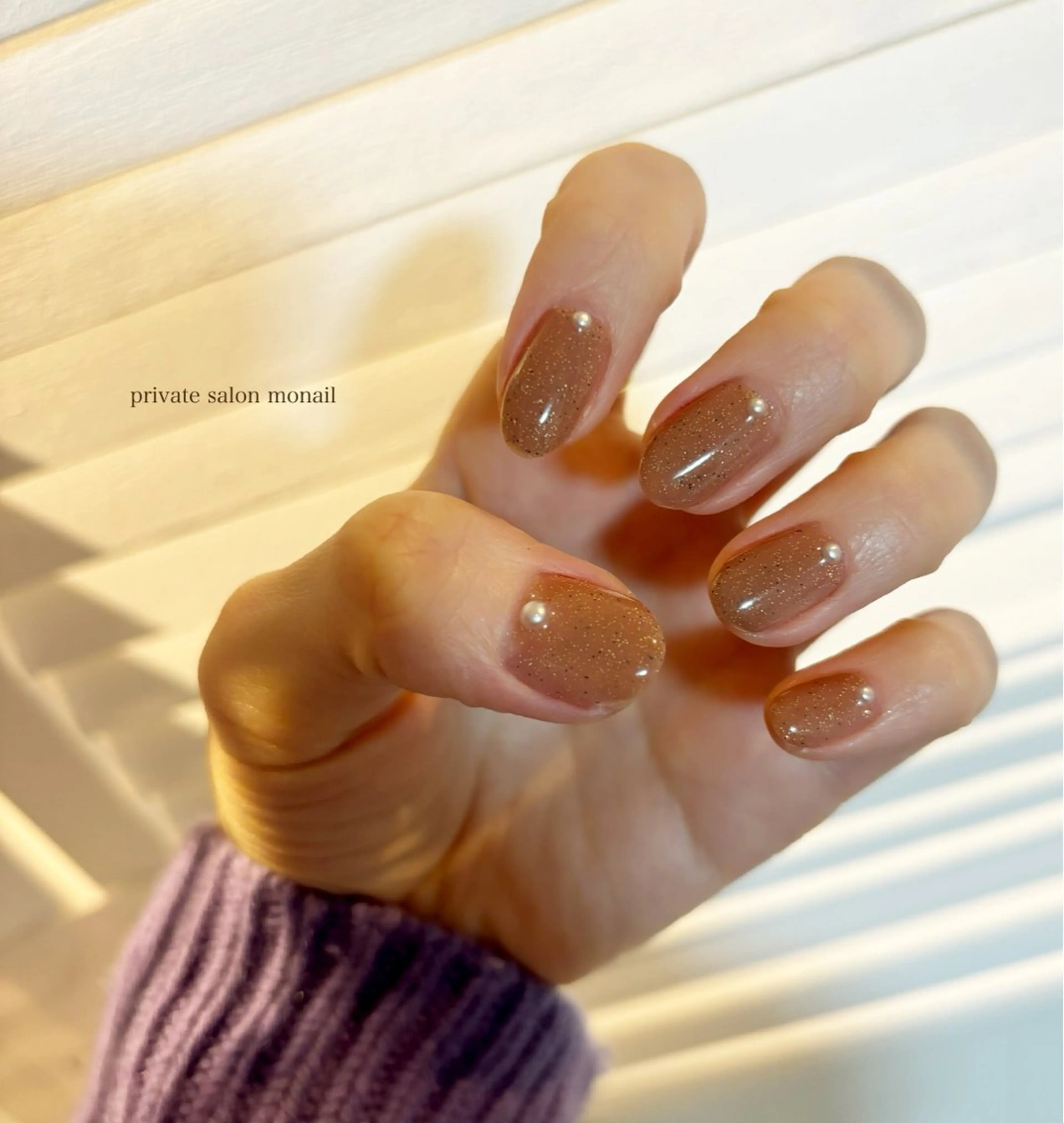 ネイル ジェルネイル ワンカラーネイル ハンドネイル nail salon monailのネイルデザイン