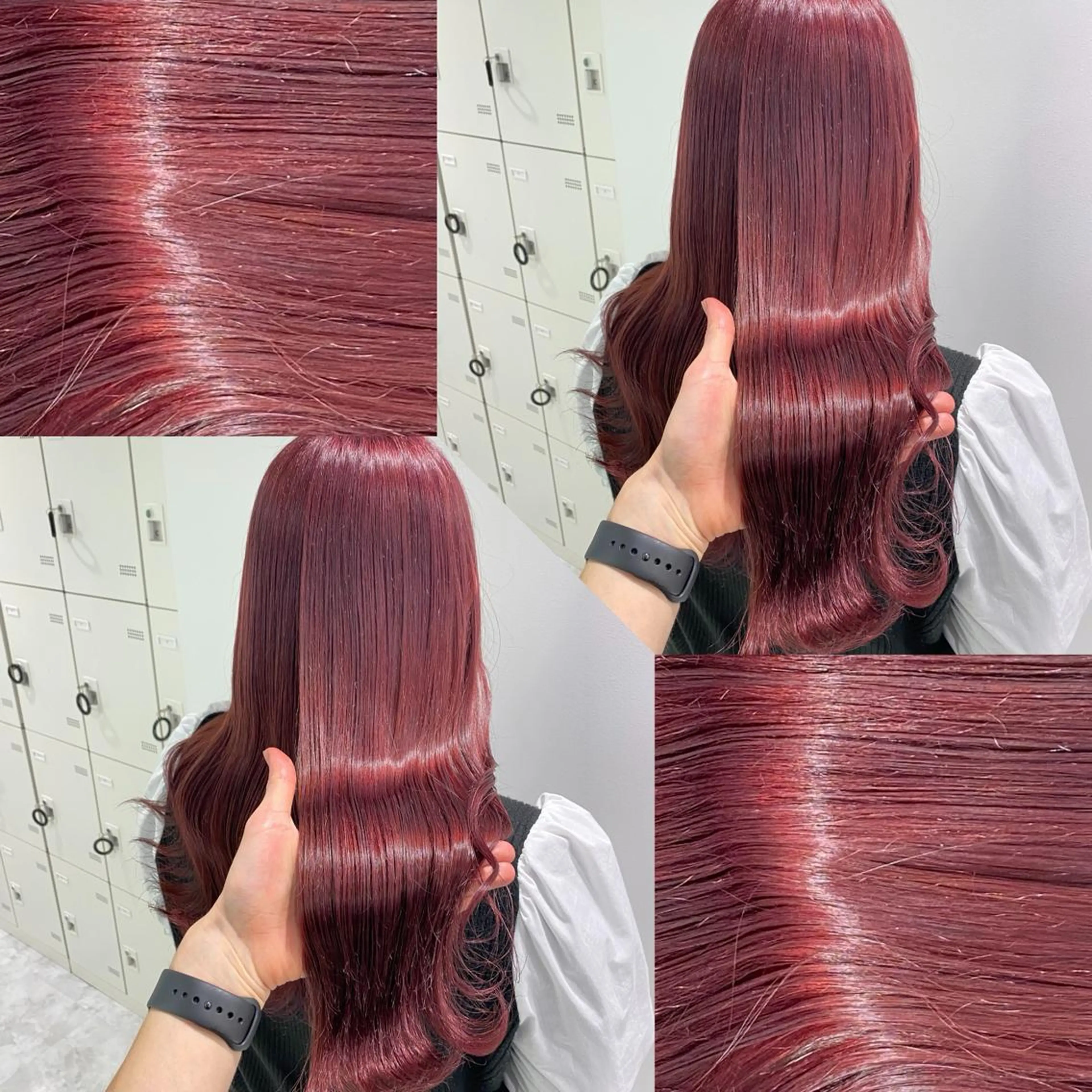 ミディアム カラー パーマ ヘアアレンジ ネイル マツエク・マツパ 韓国風ベージュ🤎 赤みなし🌿横浜🤎のヘアスタイル