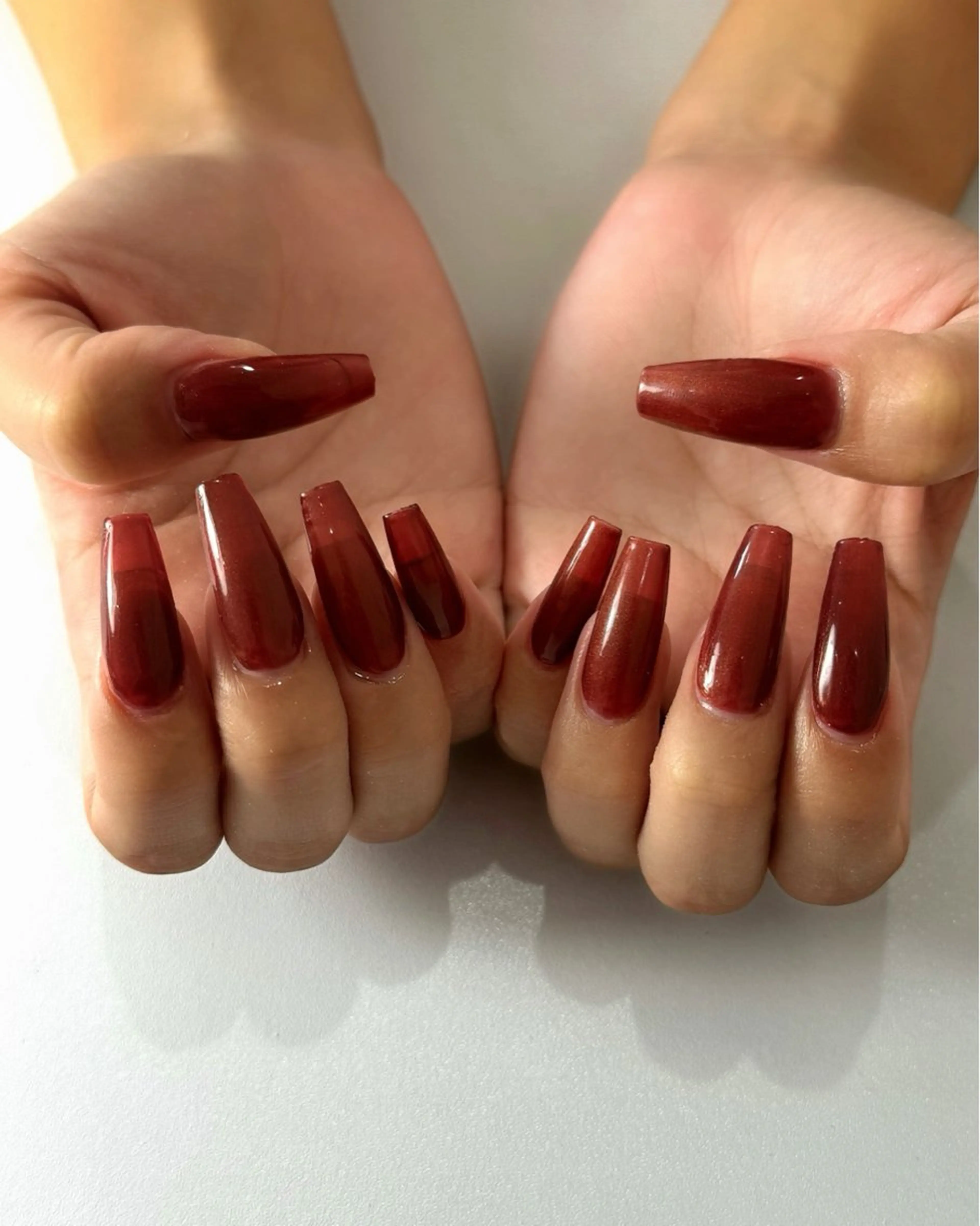 ネイル ボルドー ハンドネイル eggplant Asamiのネイルデザイン