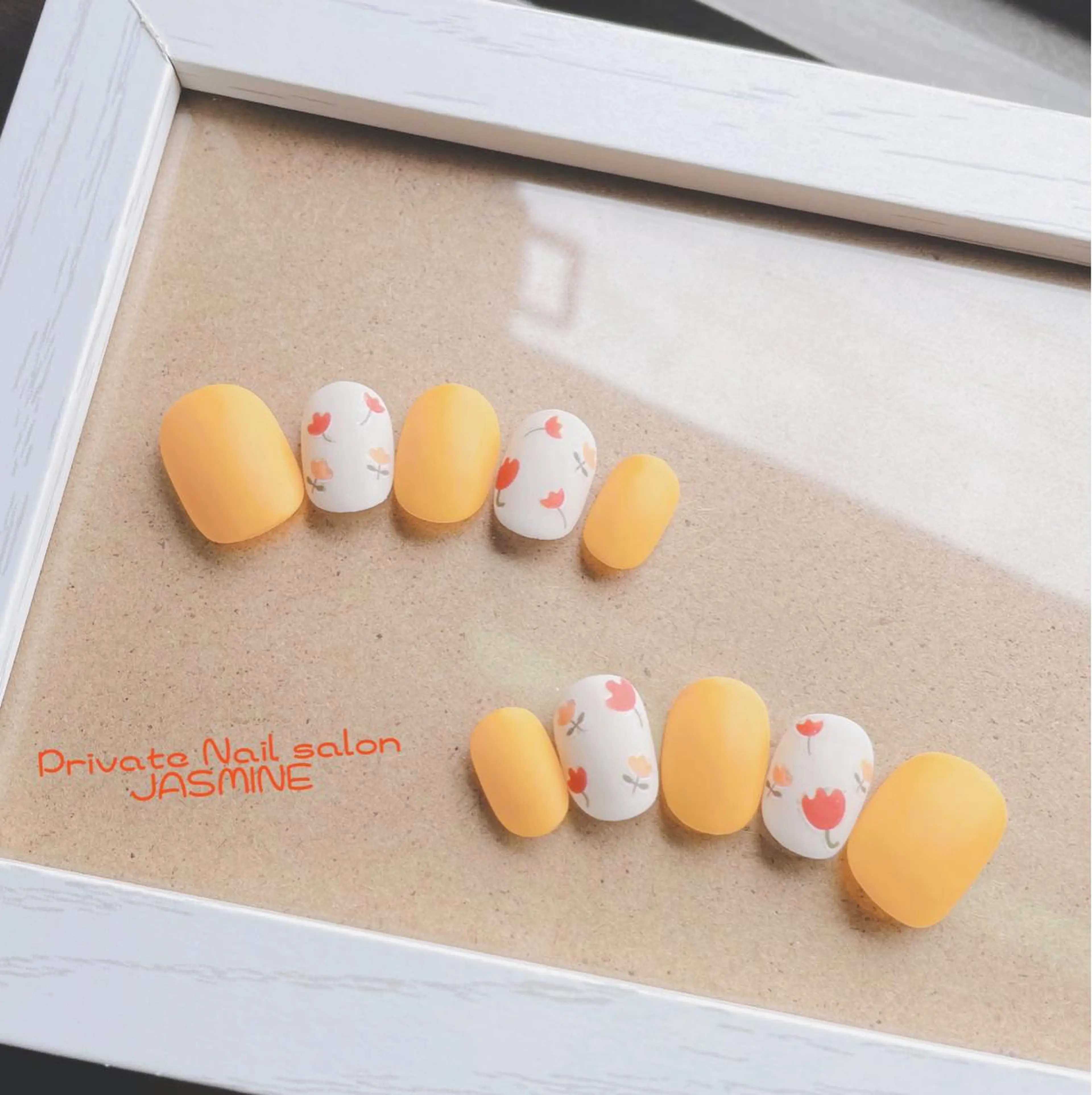 ネイル 黄色 ハンドネイル Nail salon JASMINEのネイルデザイン