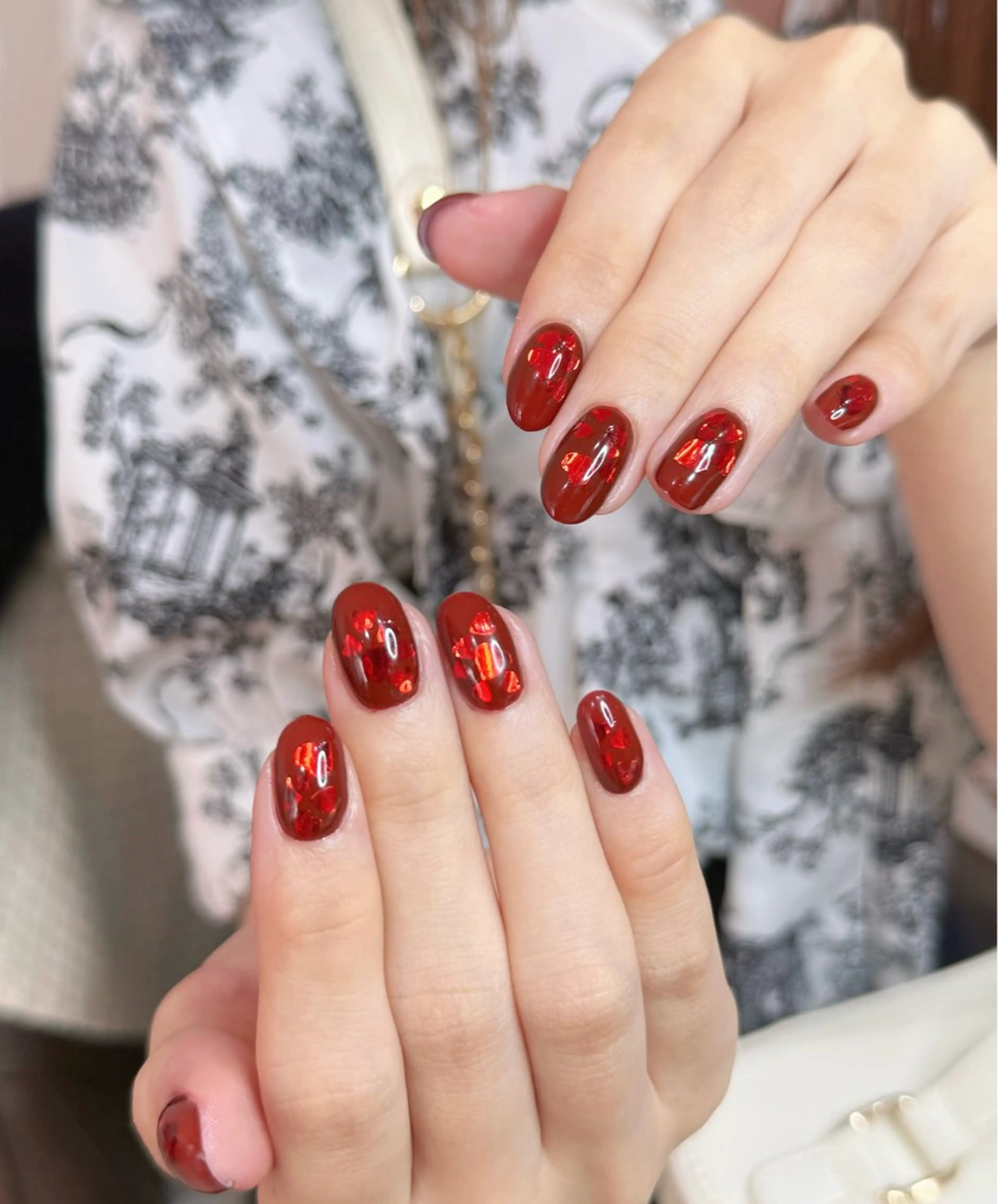 ネイル アートネイル オーロラネイル チークネイル 長さ出し フットネイル ハンドネイル Blossom nail_研修のネイルデザイン