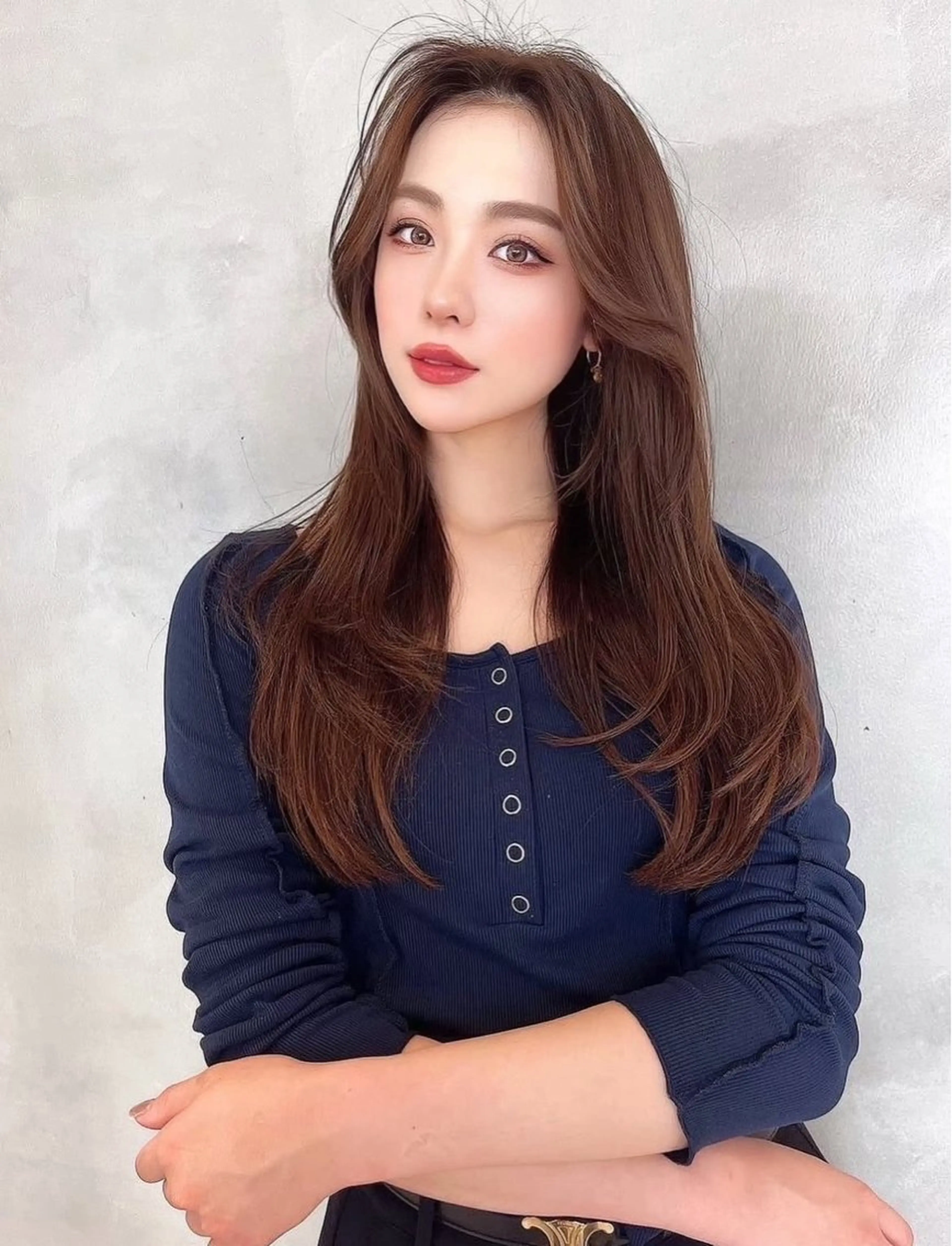 ロング カラー レイヤー/髪質改善 /透け感カラー/艶髪のヘアスタイル