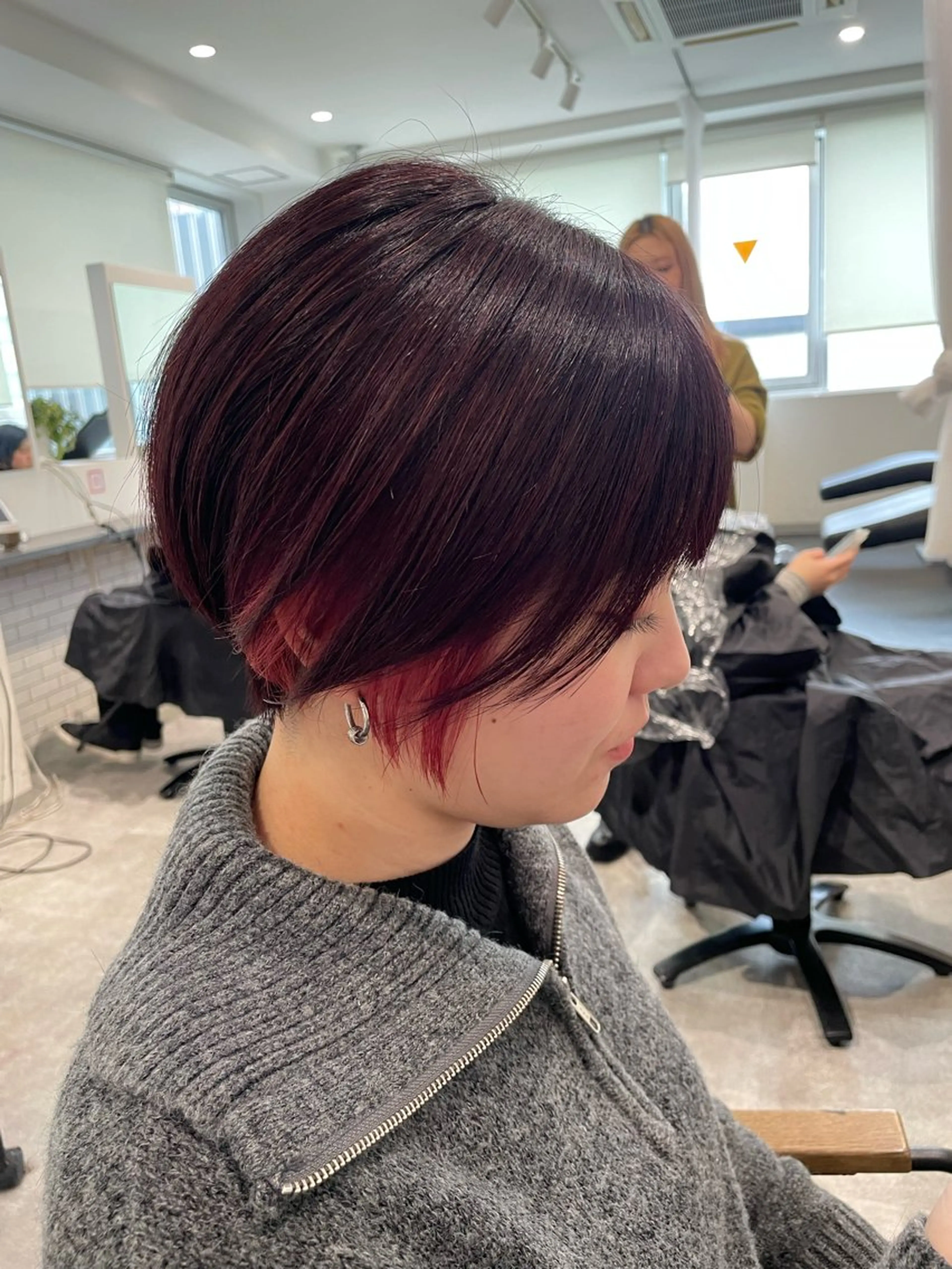 ショート カラー レッドカラー 京都美容師 塩のヘアスタイル