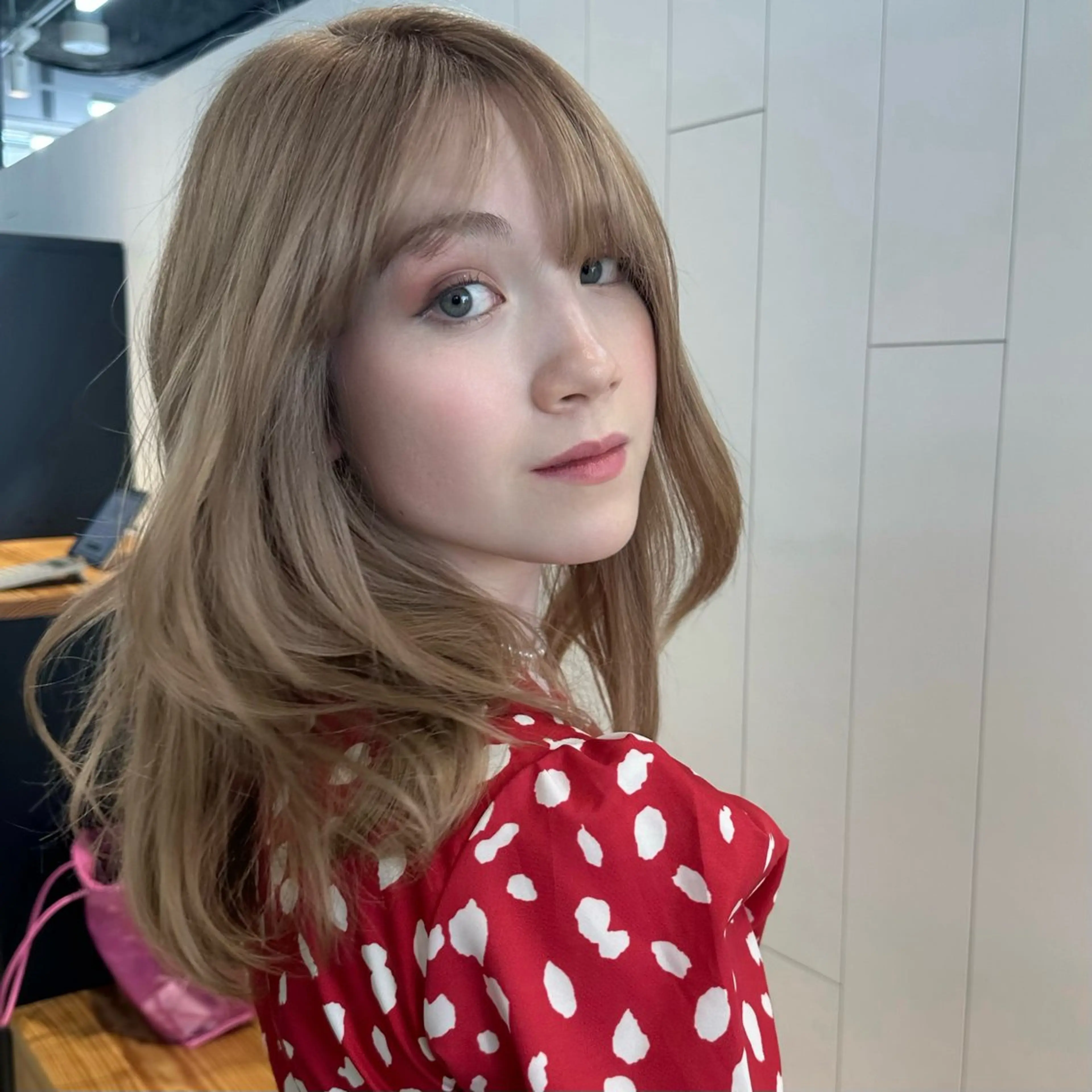 ミディアム ヘアカラー yu-ri🩷 韓国ヘアのヘアスタイル