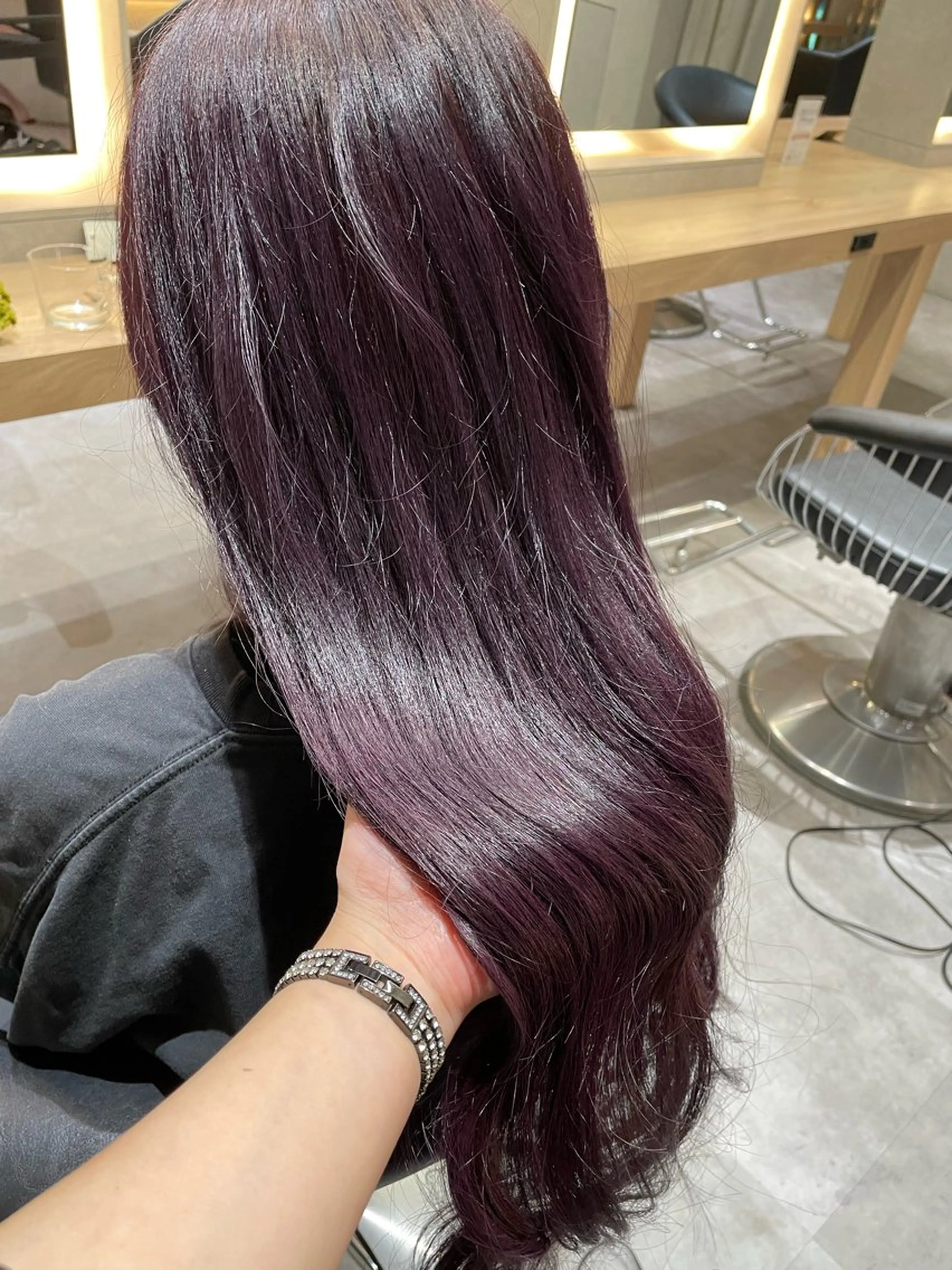 ロング カラー 長澤 理江のヘアスタイル