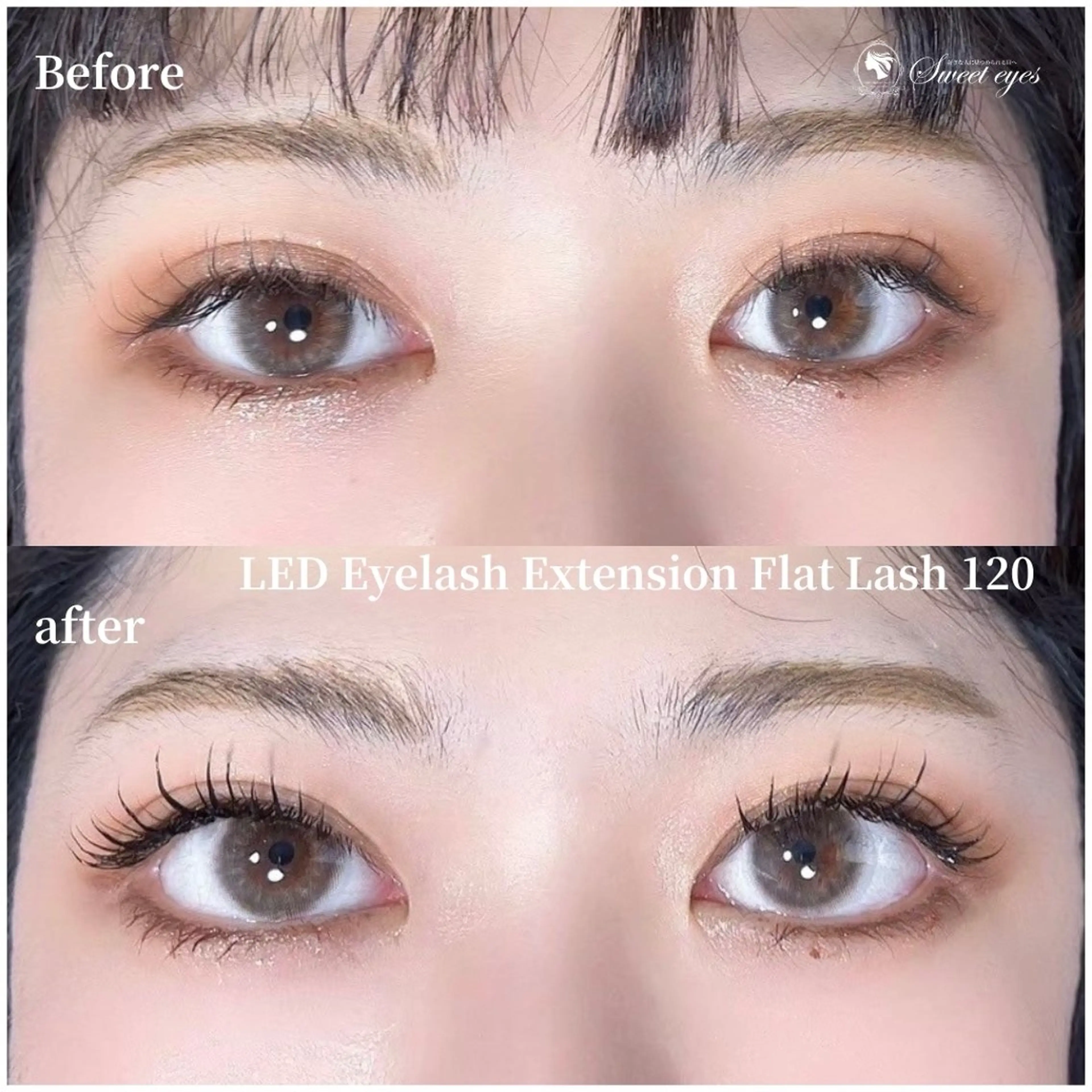 マツエク・マツパ フラットラッシュ ナチュラル マツエク Sweeteyes 金山店のマツエク・マツパデザイン