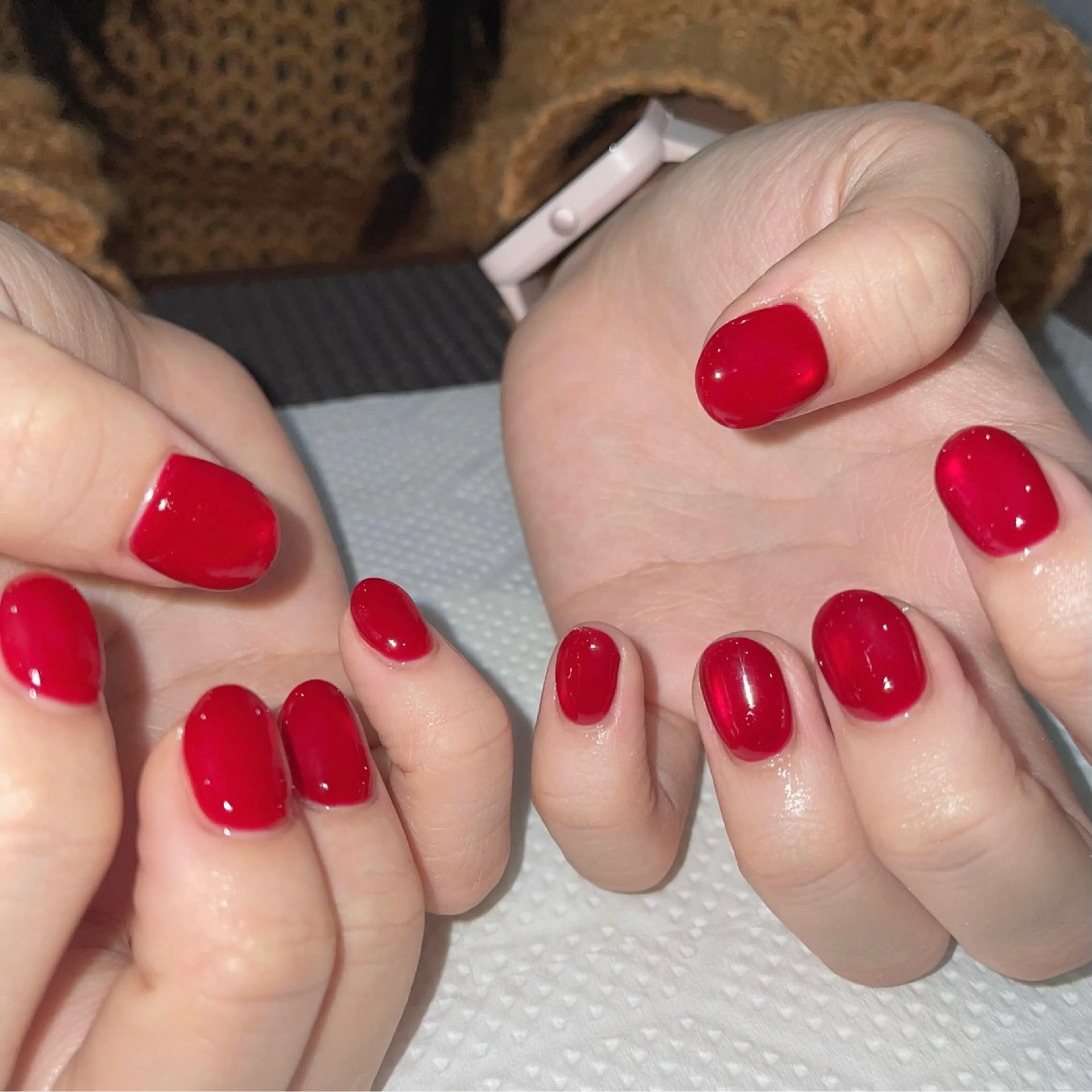 ネイル マグネットネイル 赤色 Ricnail☾ ayanoのネイルデザイン