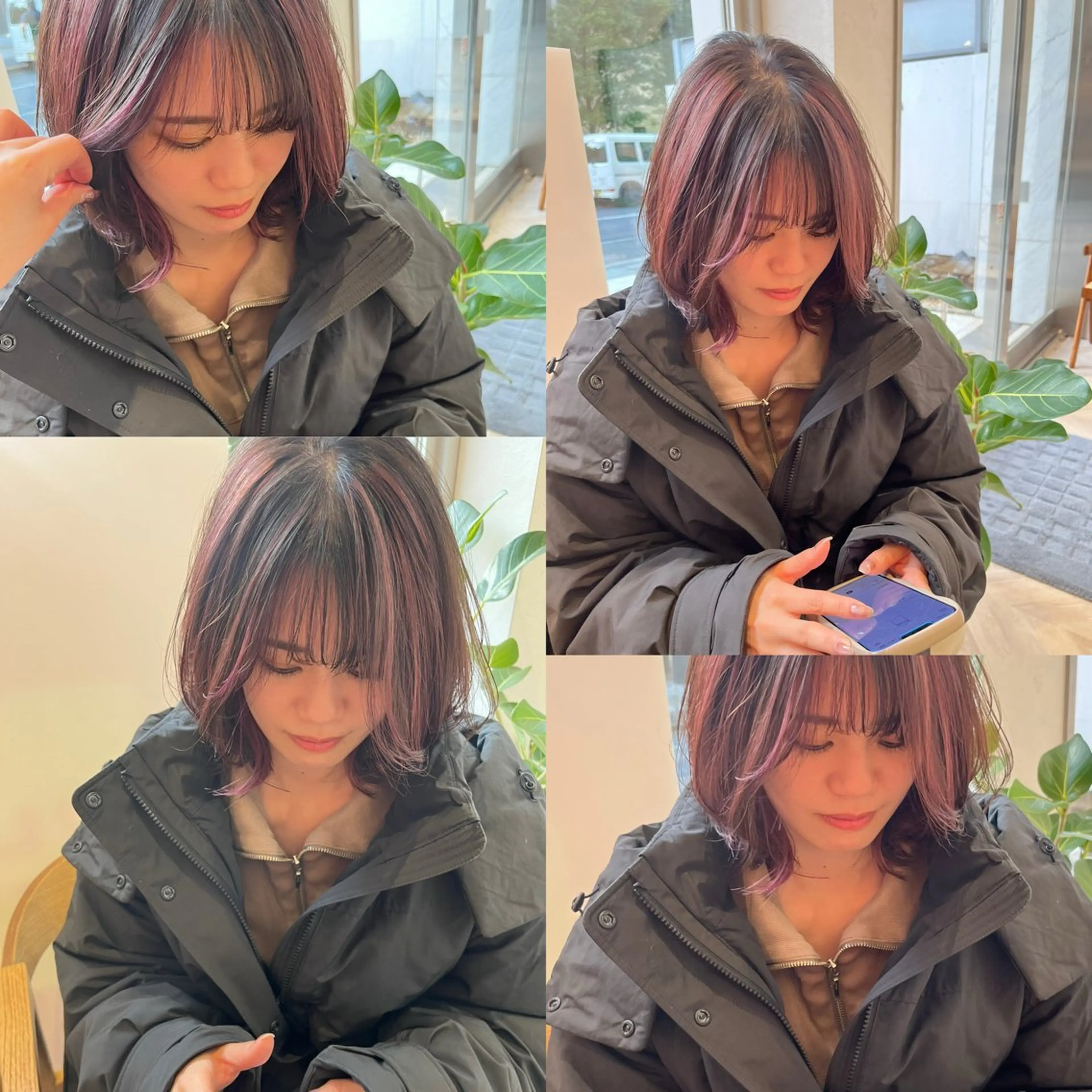 ミディアム カラー 柔らかい艶暖色 レイヤー🫧姫汝のヘアスタイル