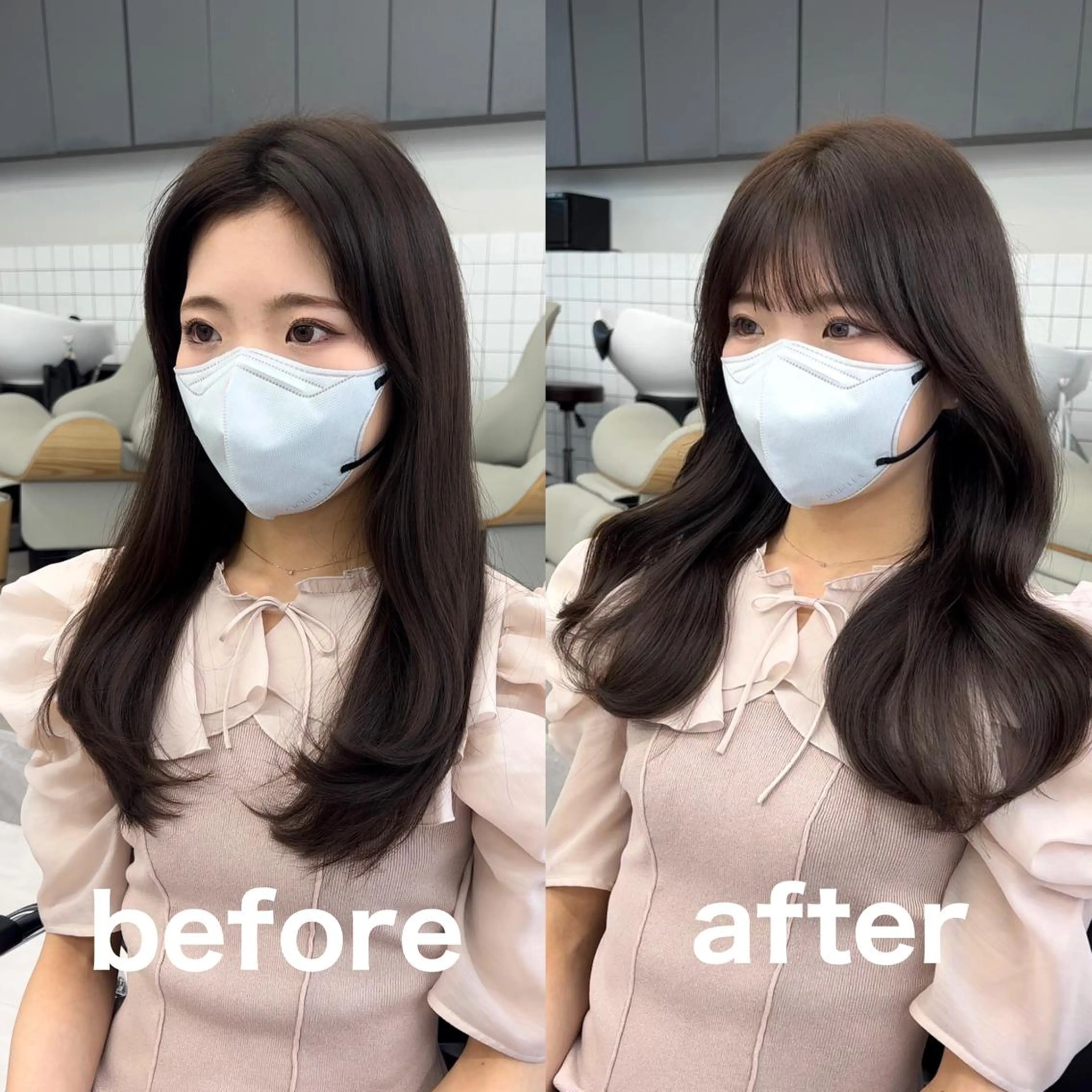 ロング 韓国ヘア♡ 顔まわりカットayaのヘアスタイル