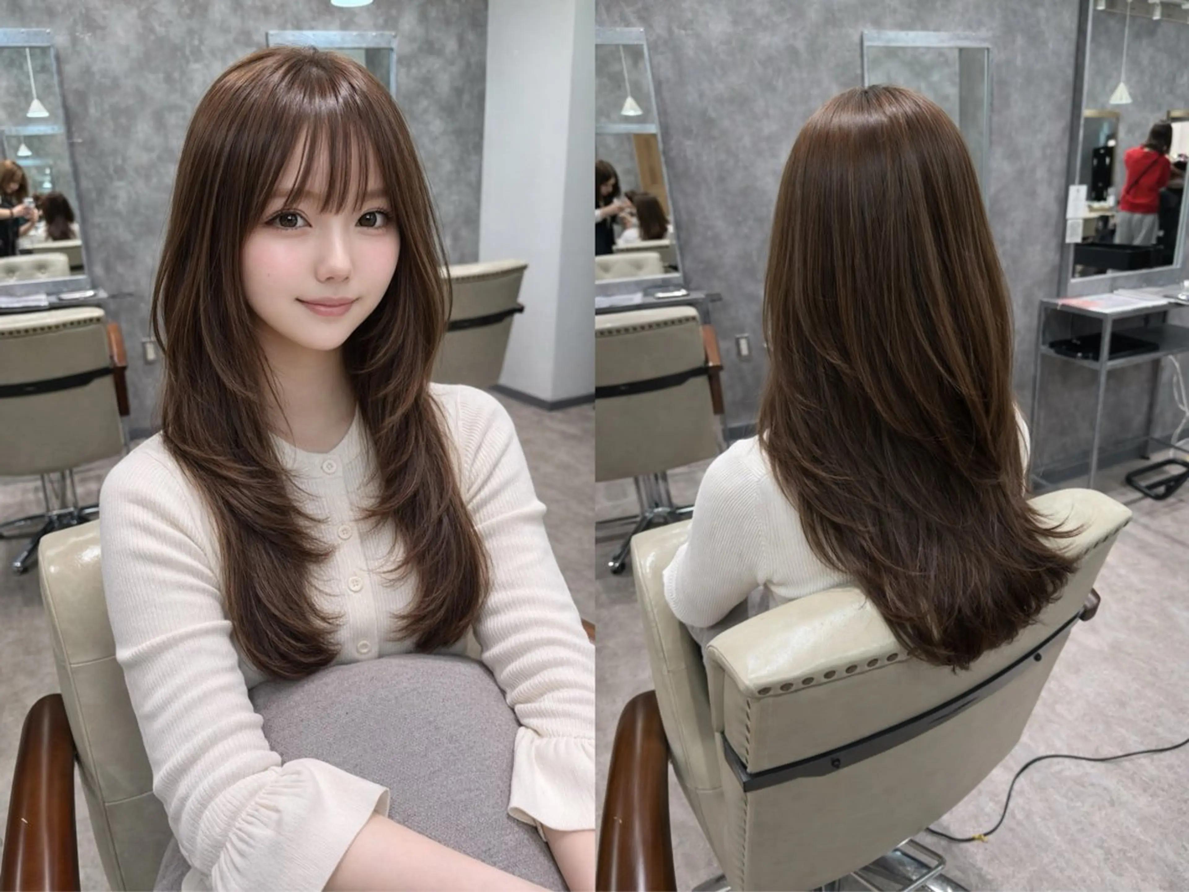 ロング カット ヘアカラー MIHO 海外風レイヤーのヘアスタイル