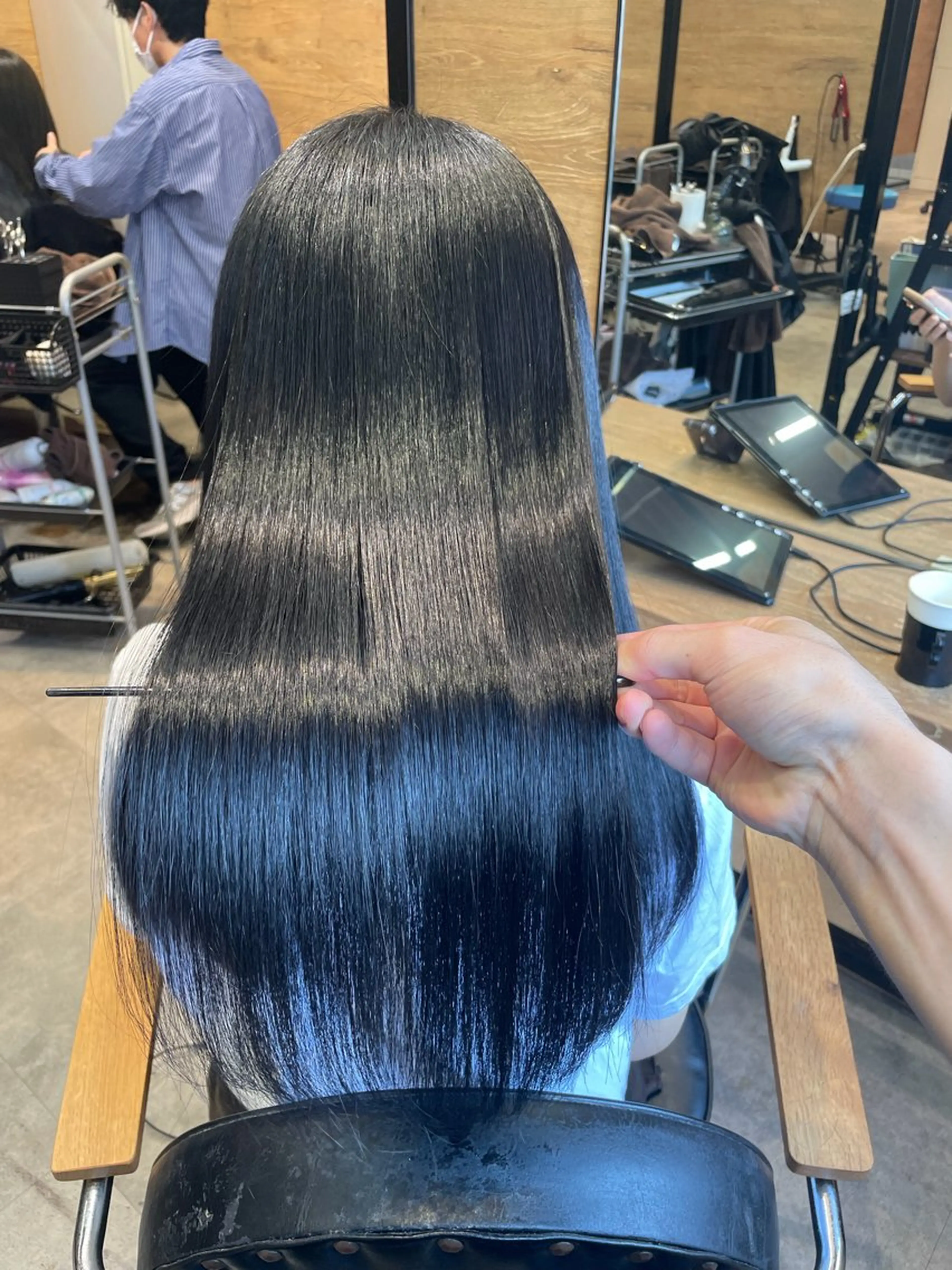 ロング カット 縮毛矯正 トリートメント 髪質改善✨ 林 健信のヘアスタイル