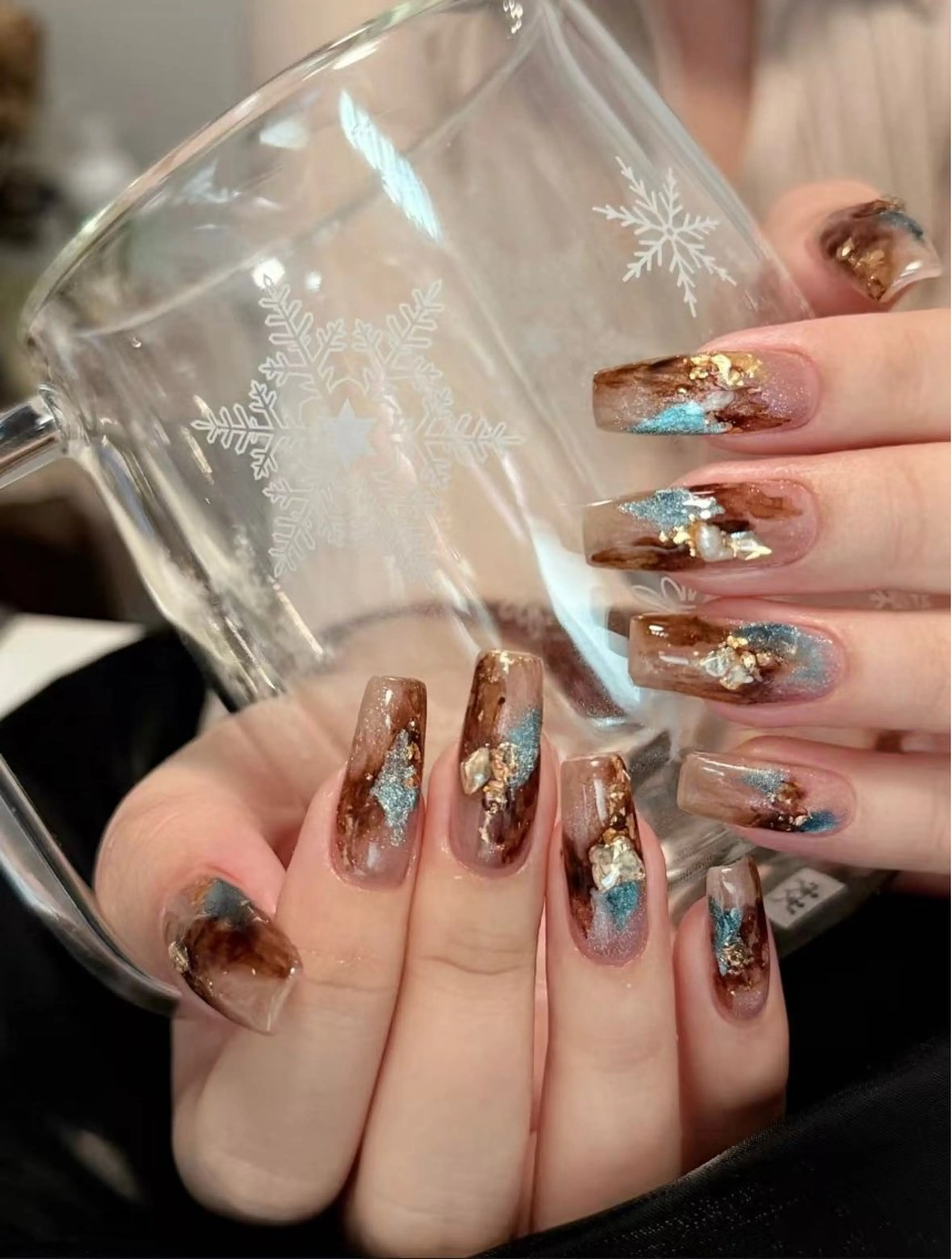ネイル アートネイル クリアネイル 長さ出し ロングネイル ニュアンスネイル ハンドネイル リセス 高田馬場💎のネイルデザイン
