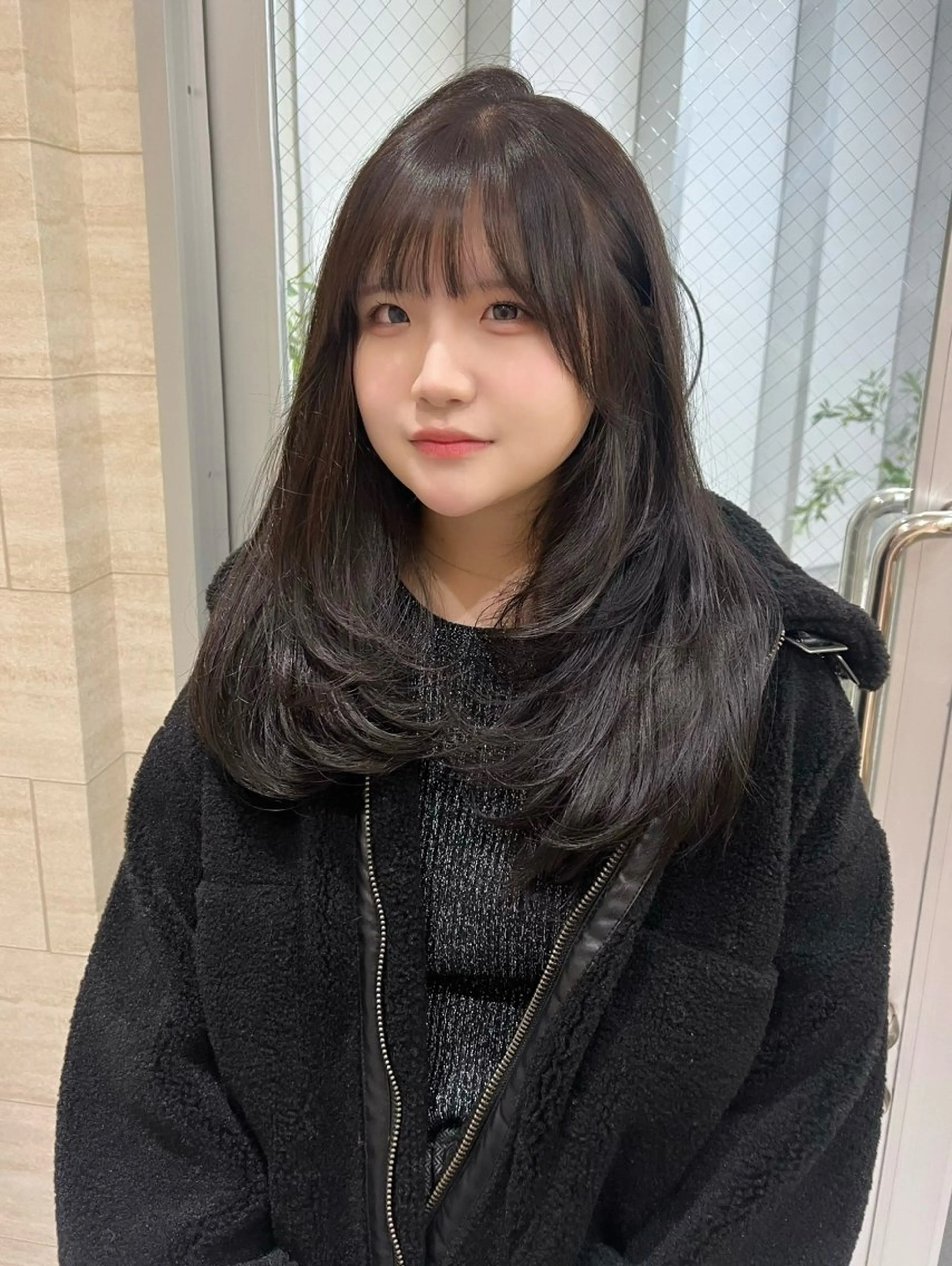 ロング カット ヘアカラー トリートメント 🎀zina/韓国 🎀amiのヘアスタイル