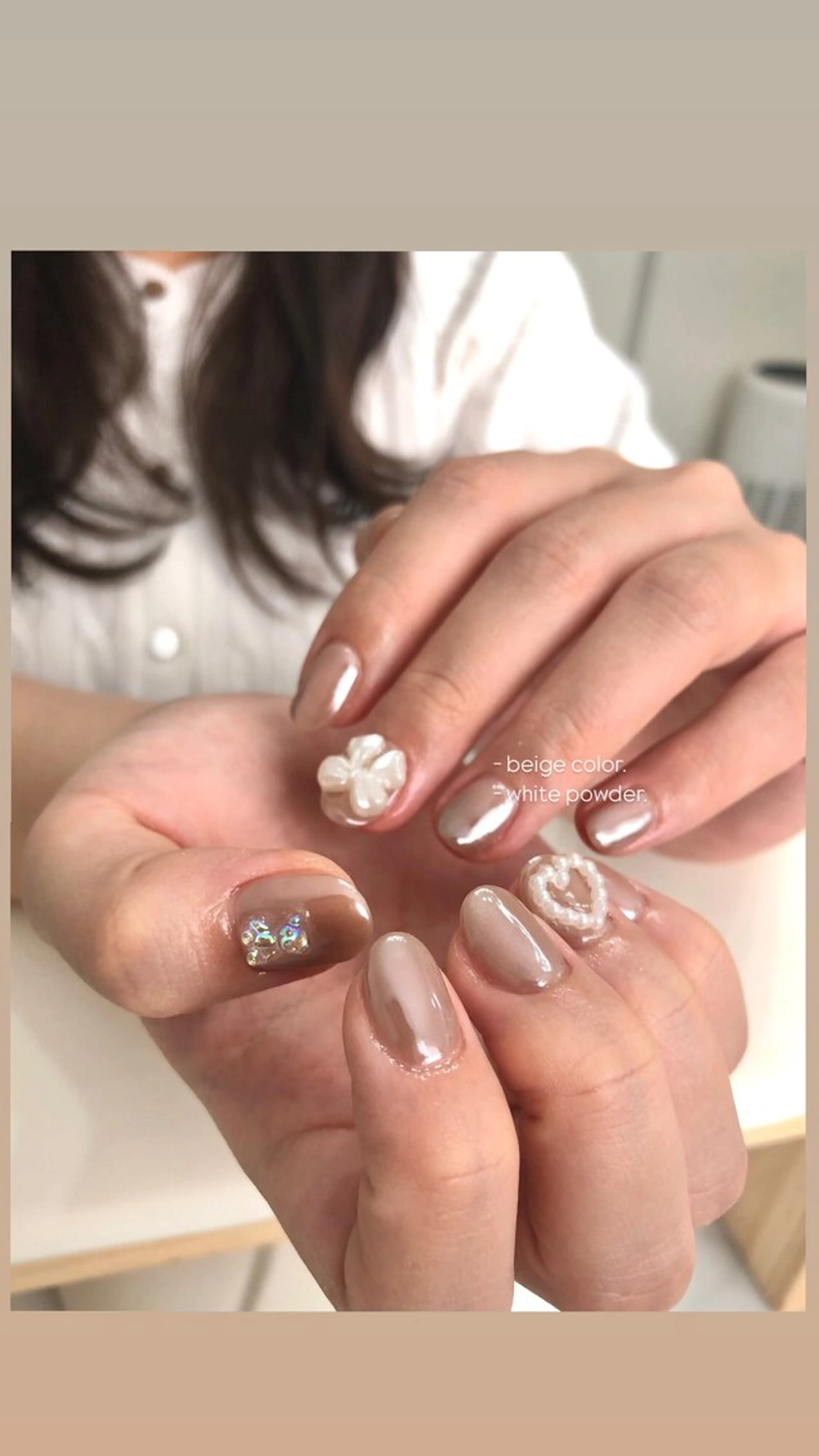 ネイル ワンカラーネイル ホワイト nail salon Ollieのネイルデザイン