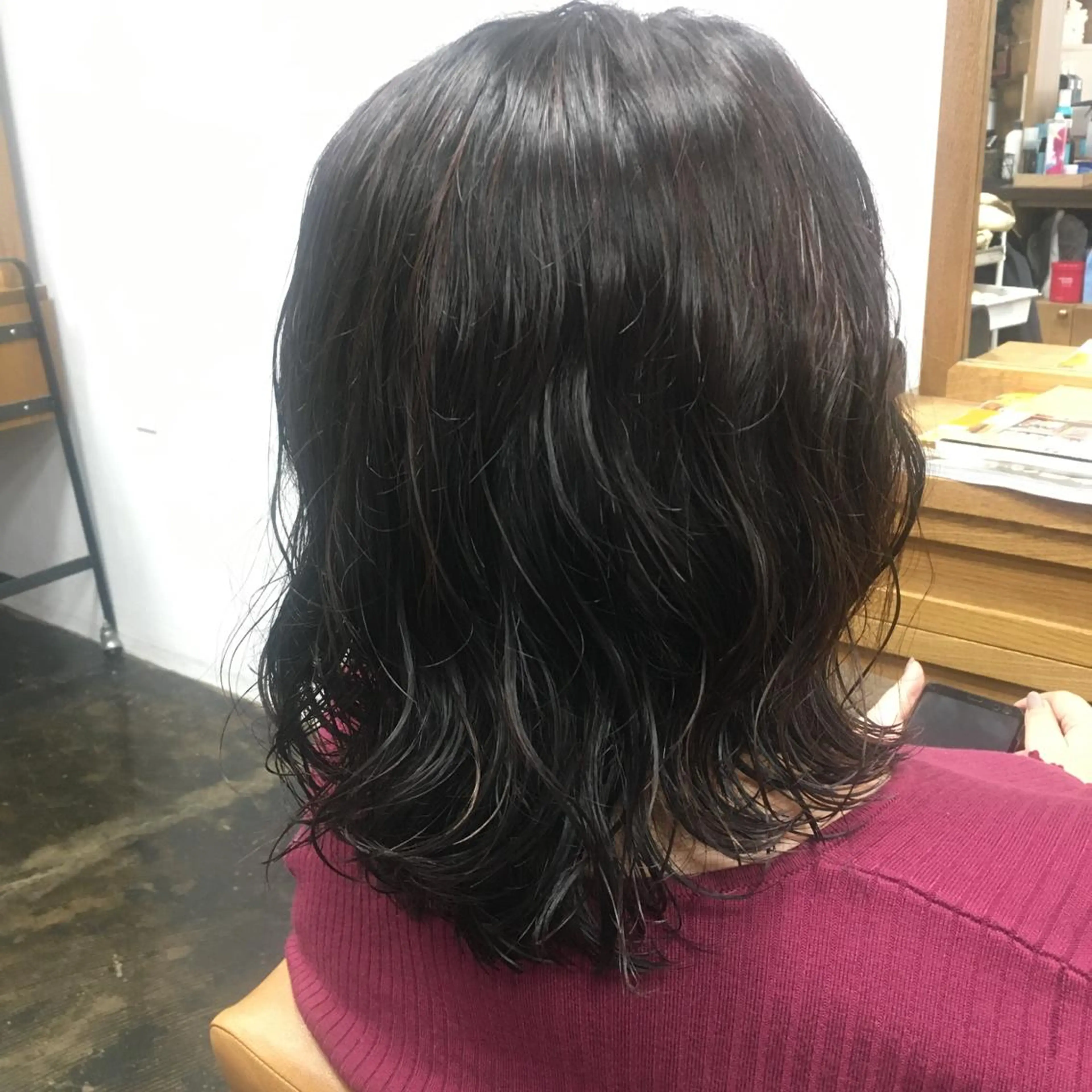 ミディアム パーマ ミディアムパーマ sato harunaのヘアスタイル