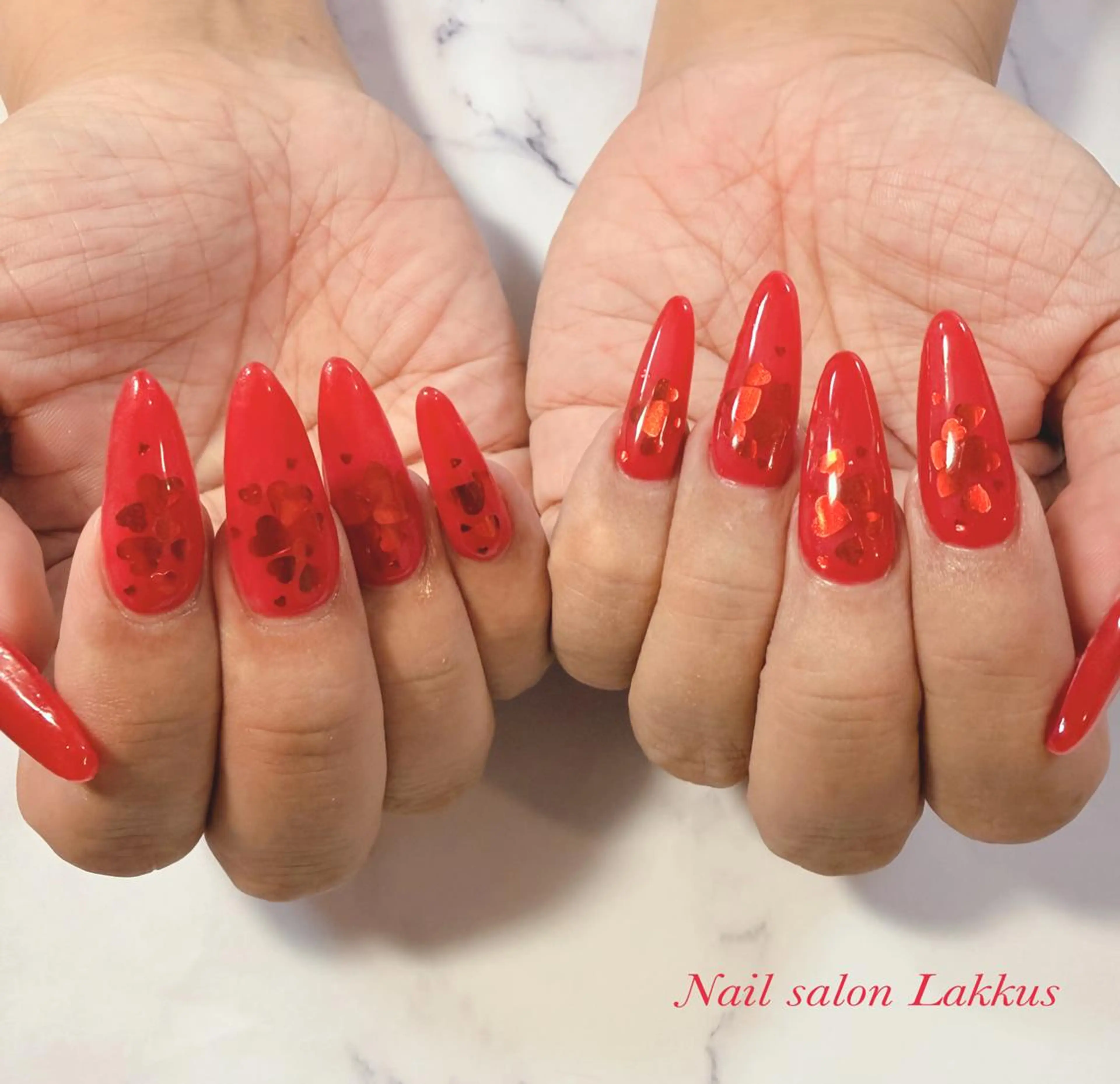 ネイル 長さ出し ロングネイル Lakkus T－CHIのネイルデザイン
