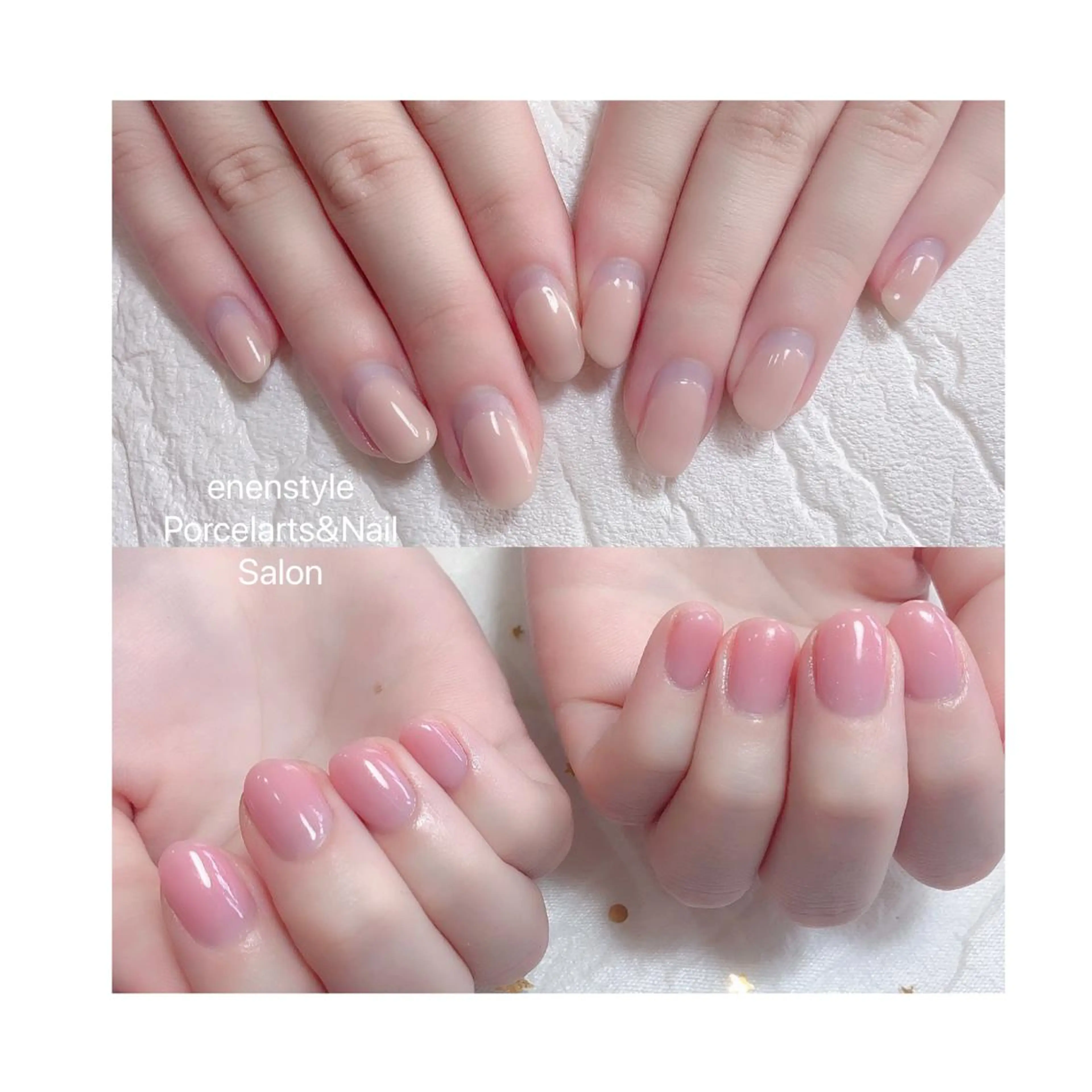 ショート ネイル ジェルネイル ニュアンスネイル オフィスネイル ワンカラーネイル パラジェル 👑enen style👑のネイルデザイン