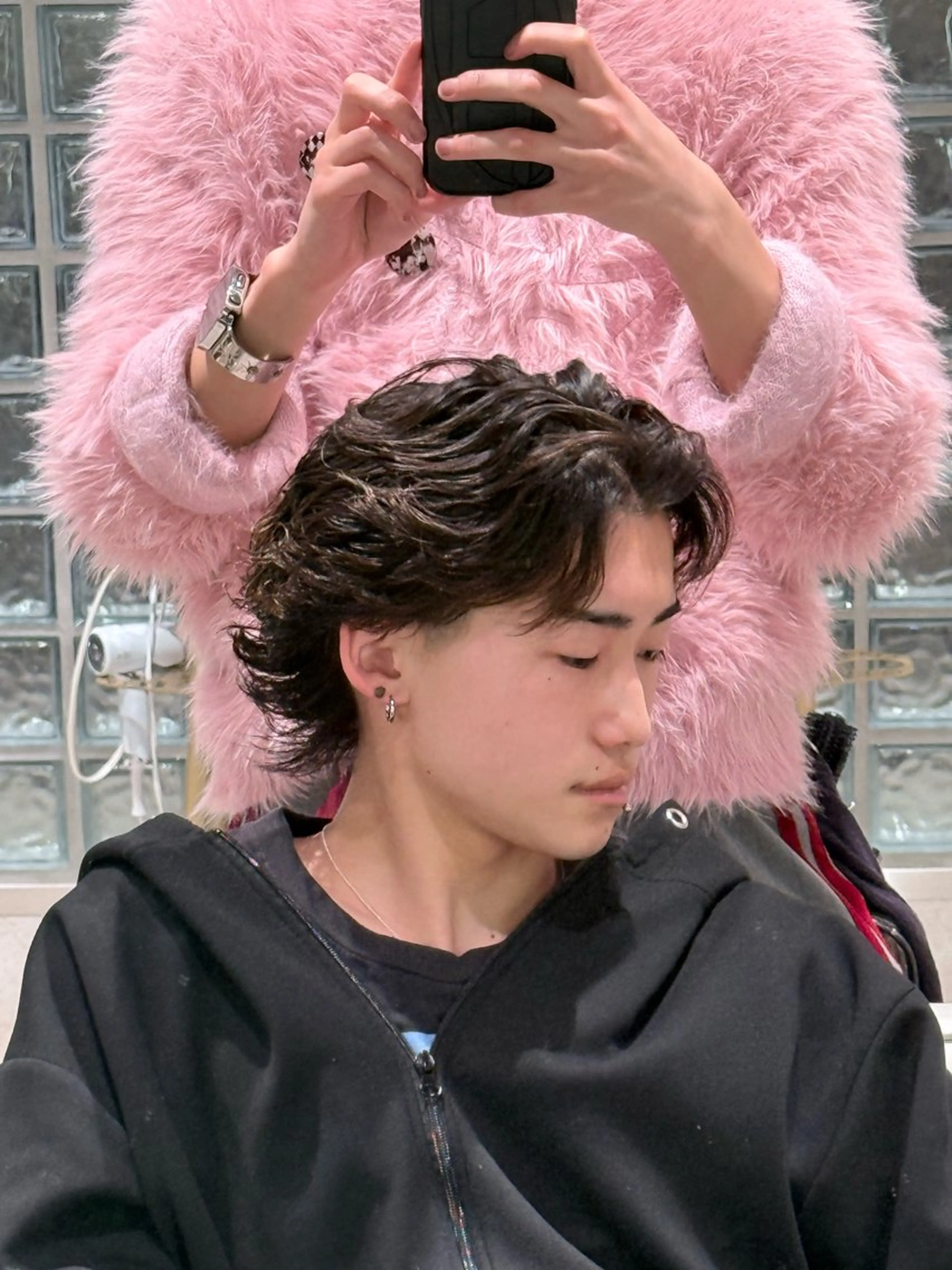 セミロング セミロングパーマ カット パーマ アキト🌙 メンズ特化🔥のヘアスタイル