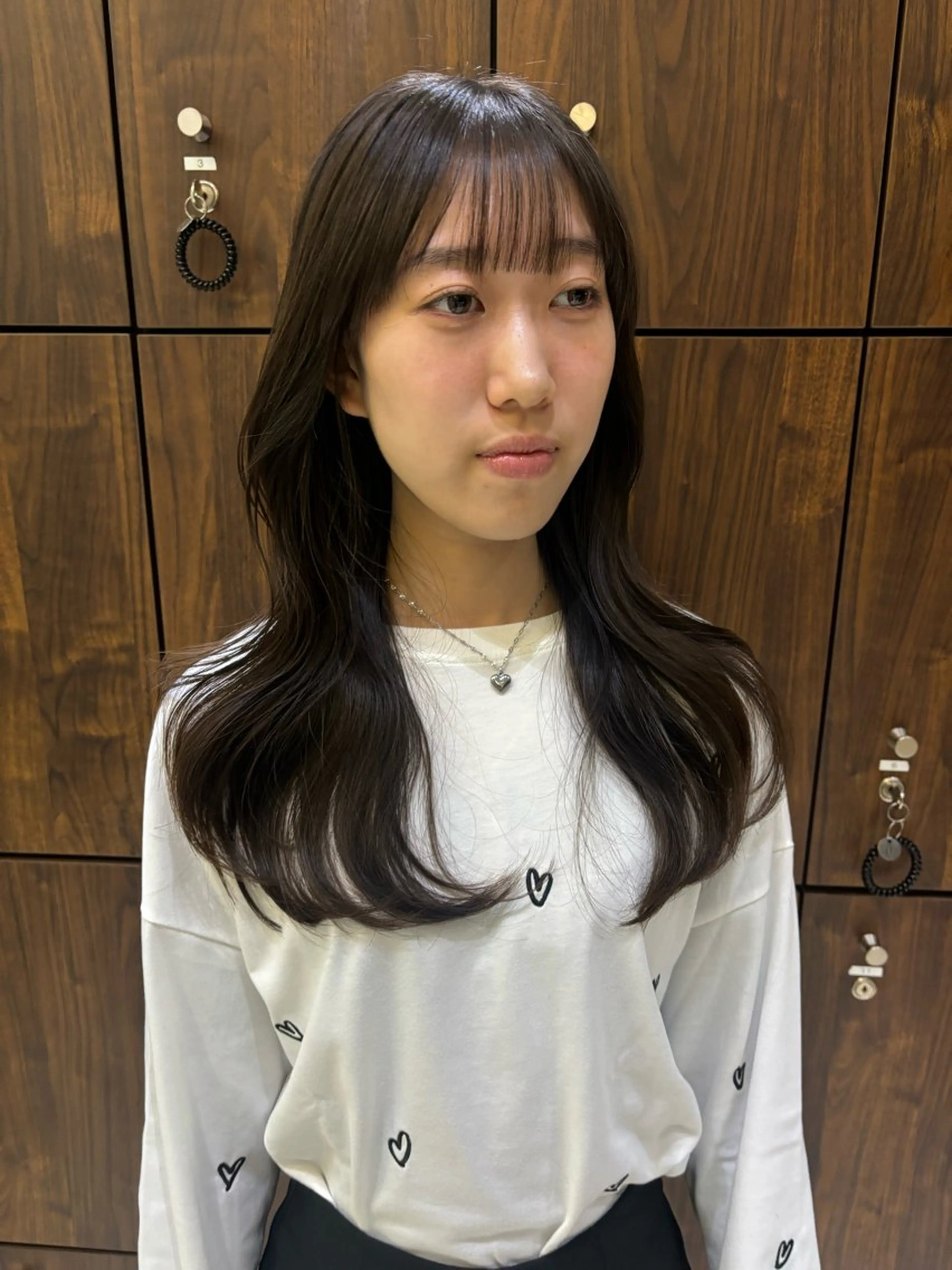 ロング カット 韓国風パーマ/ オリーブ🇰🇷あゆのヘアスタイル