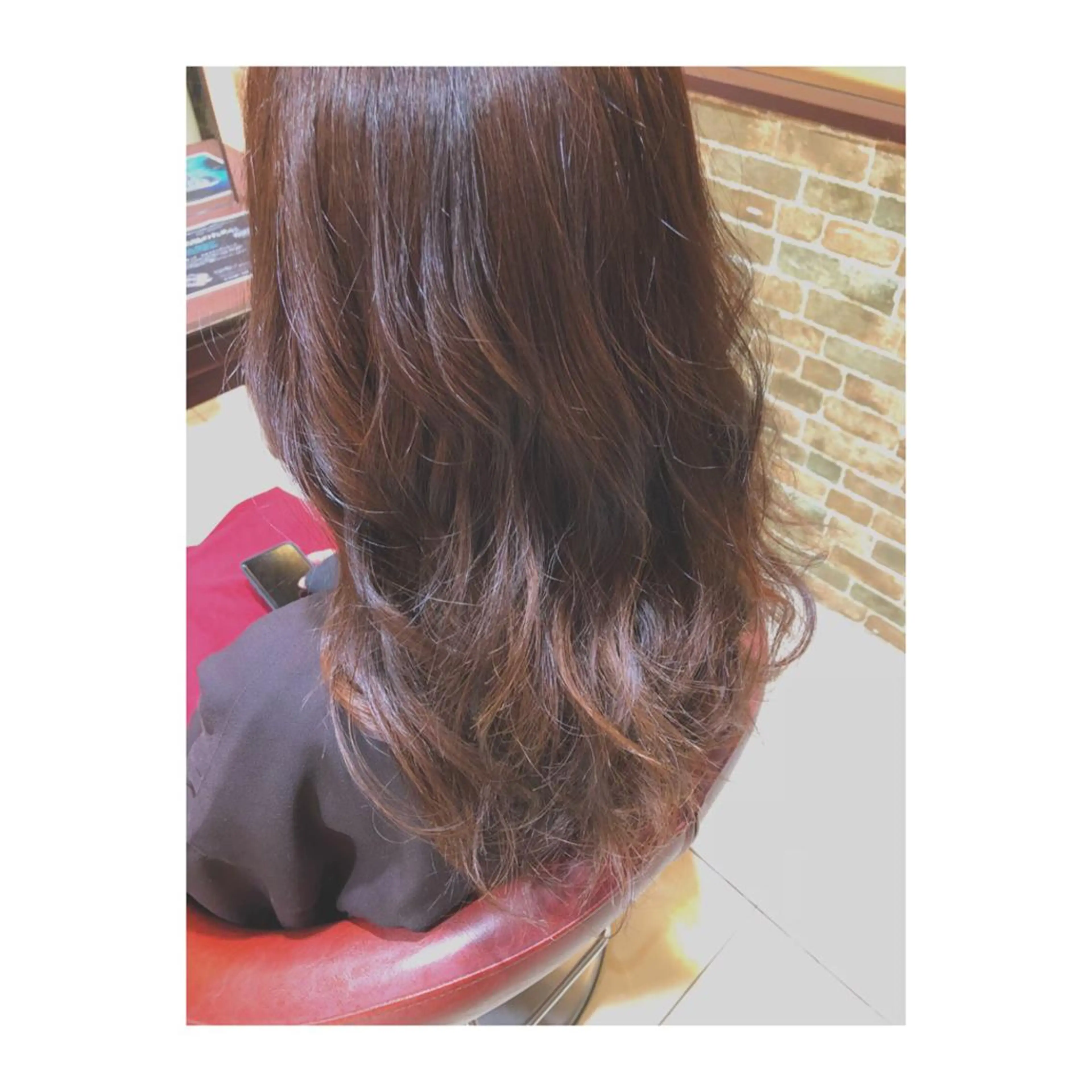 ロング カラー ヘアアレンジ メンズ アッシュ ブラウンカラー カワサキ ヒナコのヘアスタイル