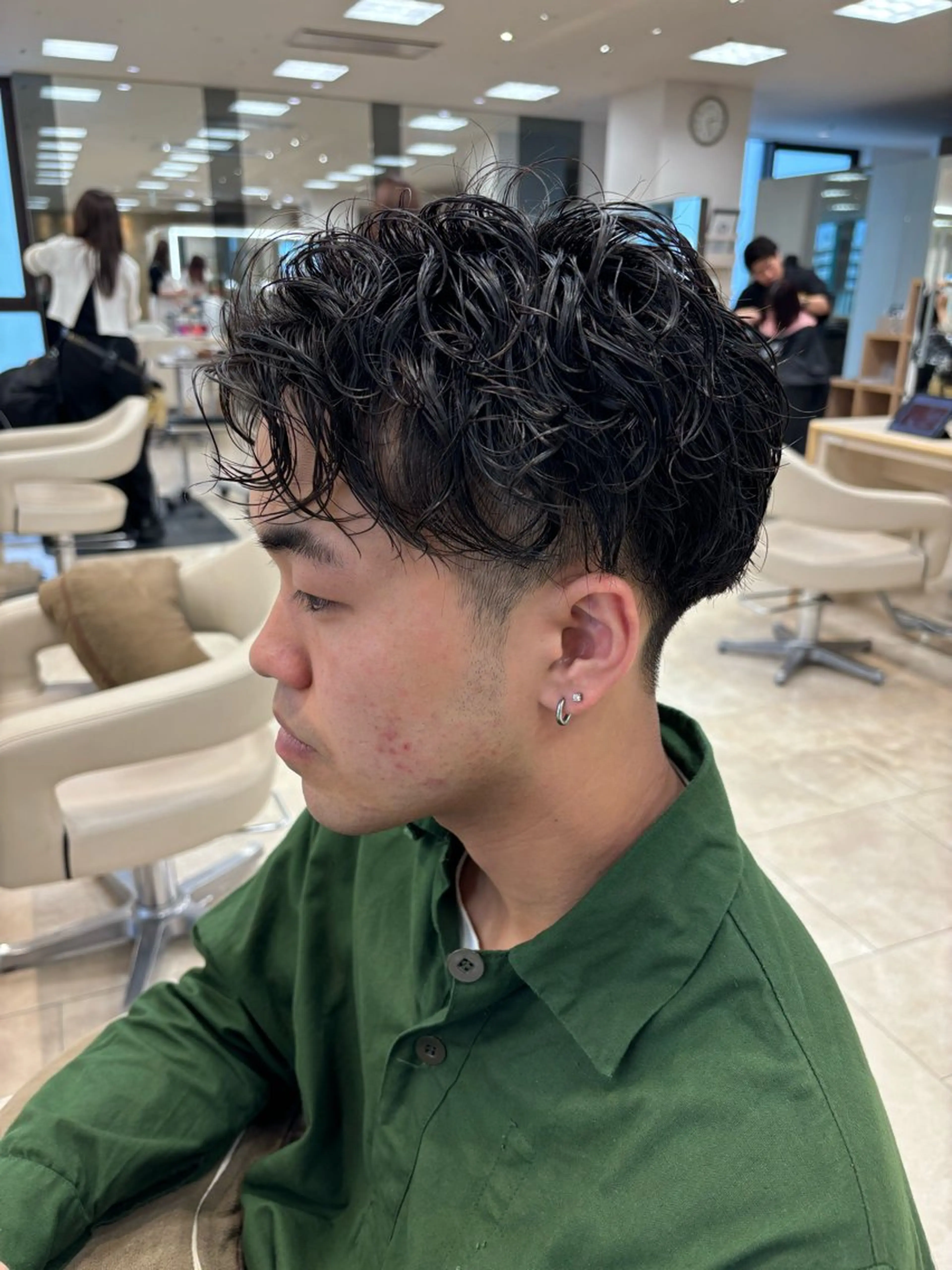 パーマ メンズ カット パーマ トリートメント 湘南/メンズパーマ/ ハイライト/ユチカのヘアスタイル