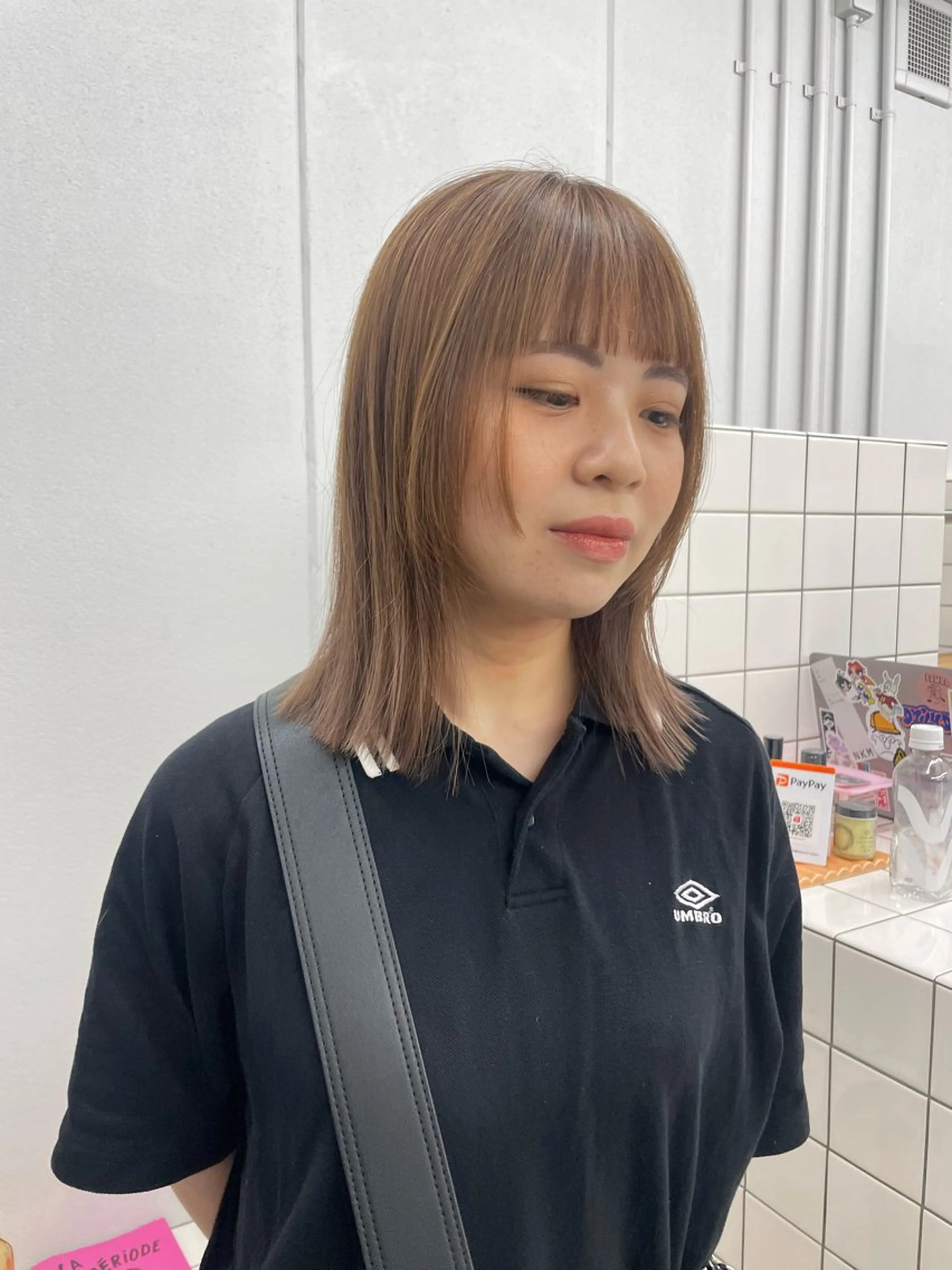 ミディアム カラー カット ヘアカラー トリートメント 関 京磨のヘアスタイル