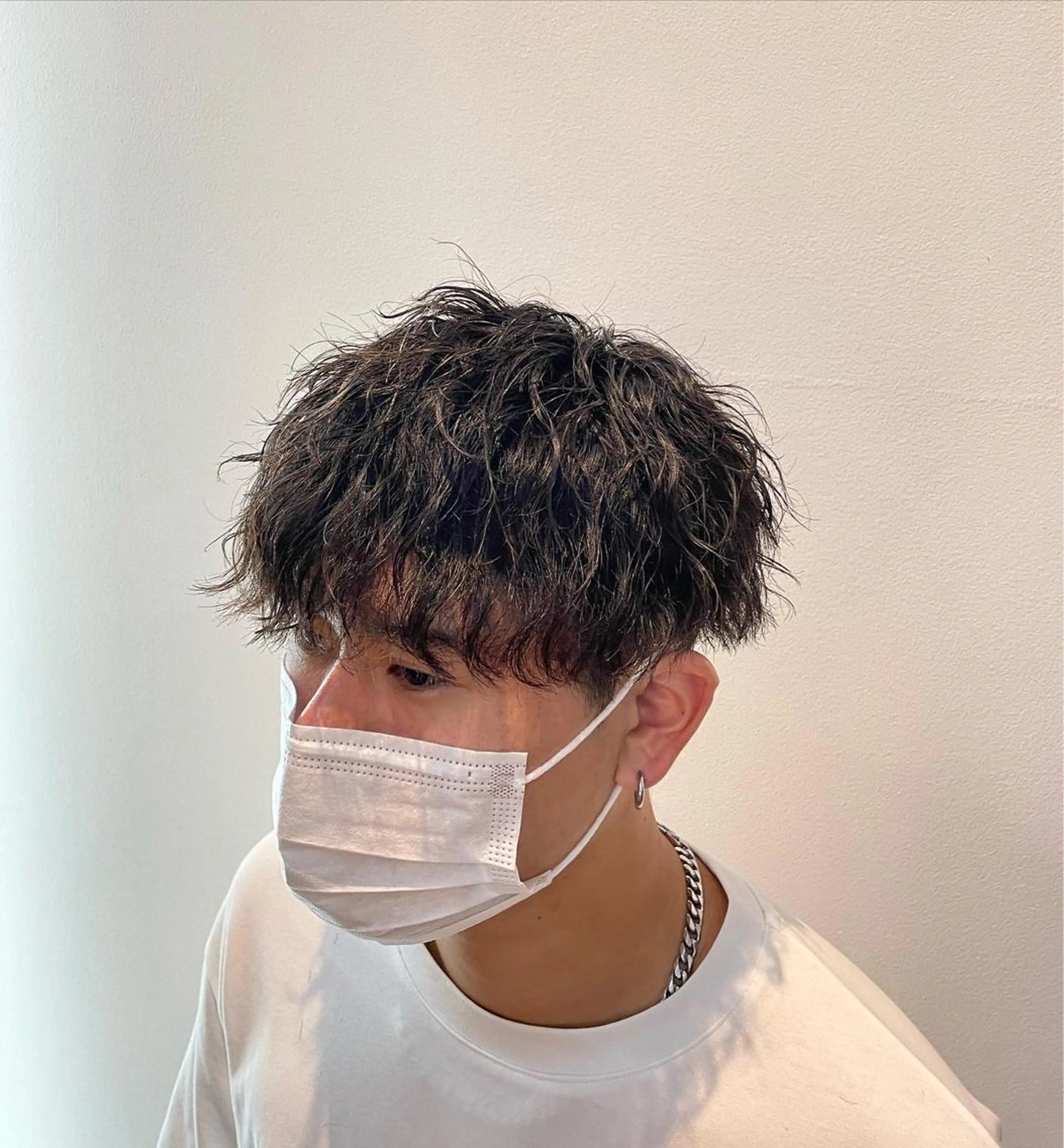 ミディアム ミディアムパーマ カット パーマ 石崎 直也のヘアスタイル
