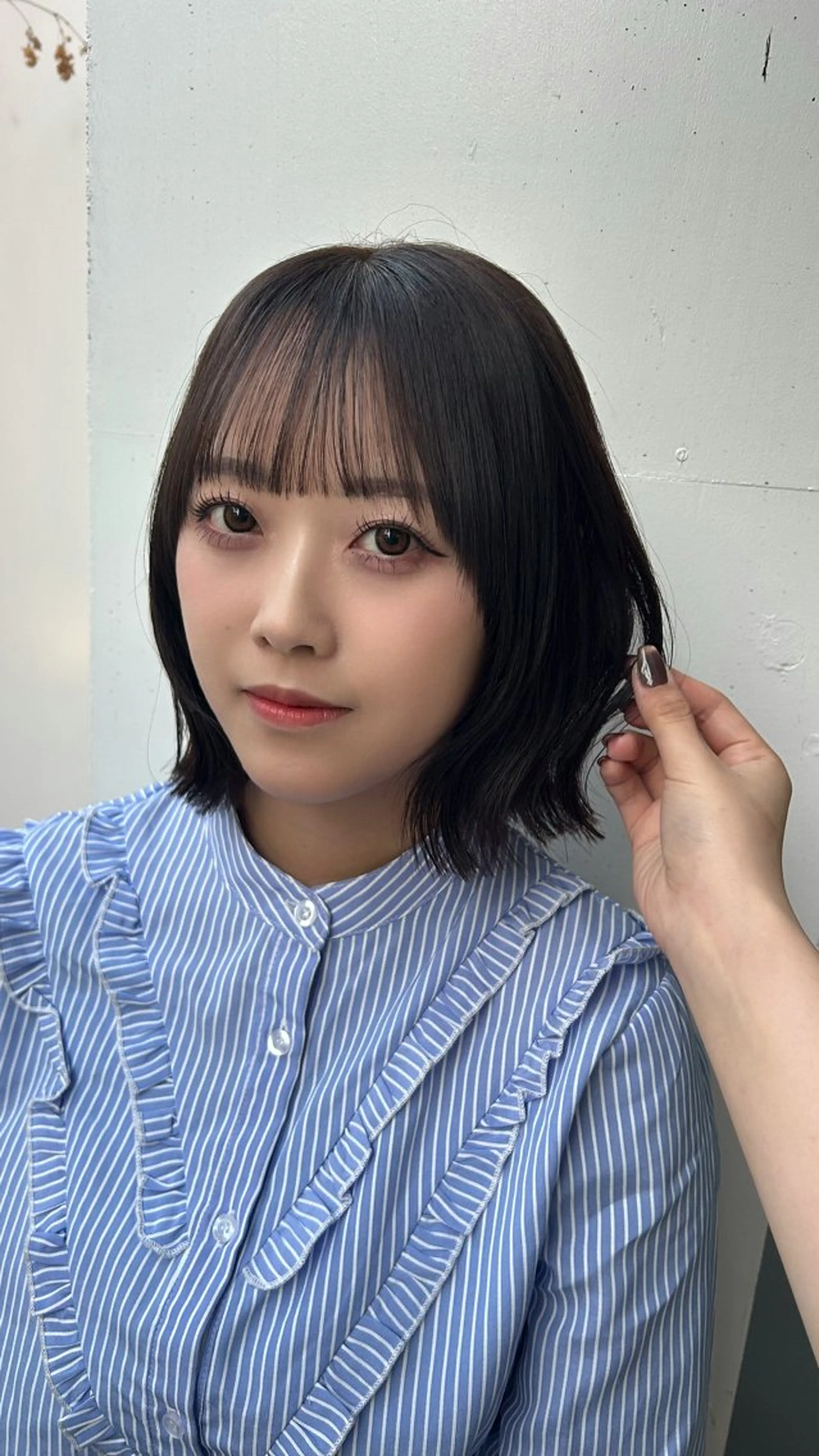 ミディアム ボブ くびれヘア ヘアカラー トリートメント LOE所属・LOE Yuuka/42🩵のヘアスタイル