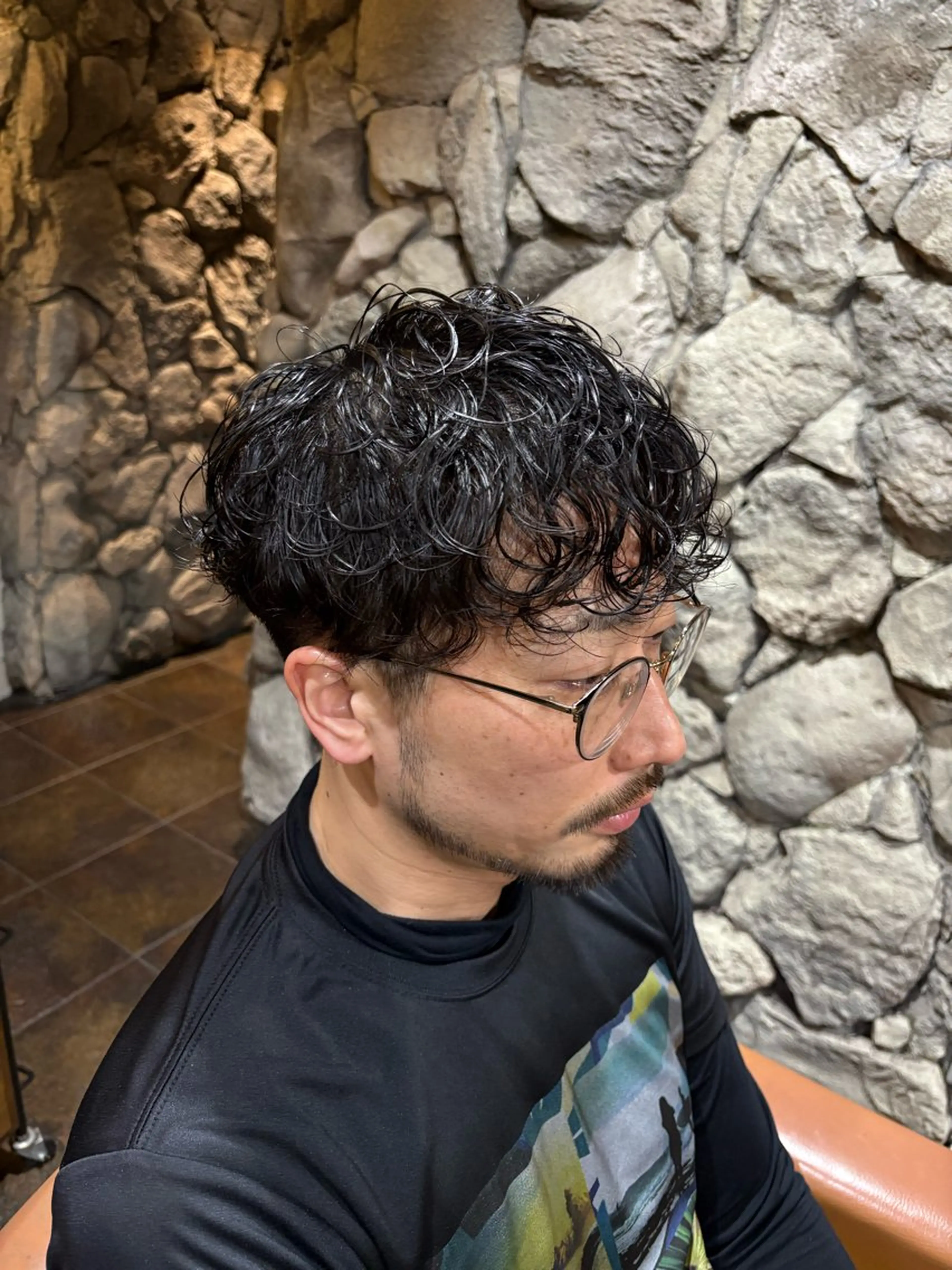 メンズ カット パーマ 🌞名駅/ハイトーン / yuu🌞のヘアスタイル