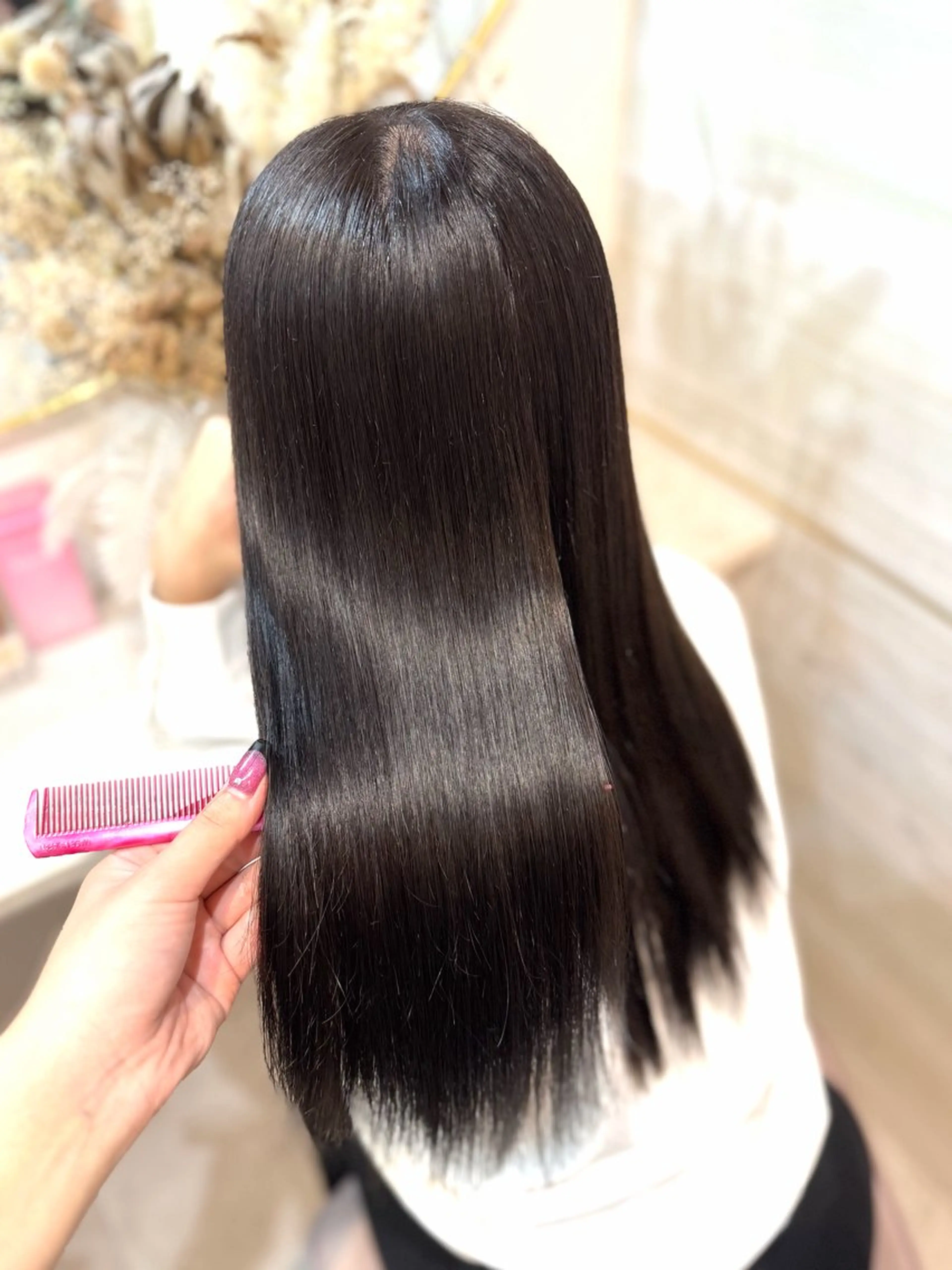 ロング カラー 縮毛矯正 🩶鈴木茉奈🩶艶髪 /透明感/暖色カラーのヘアスタイル