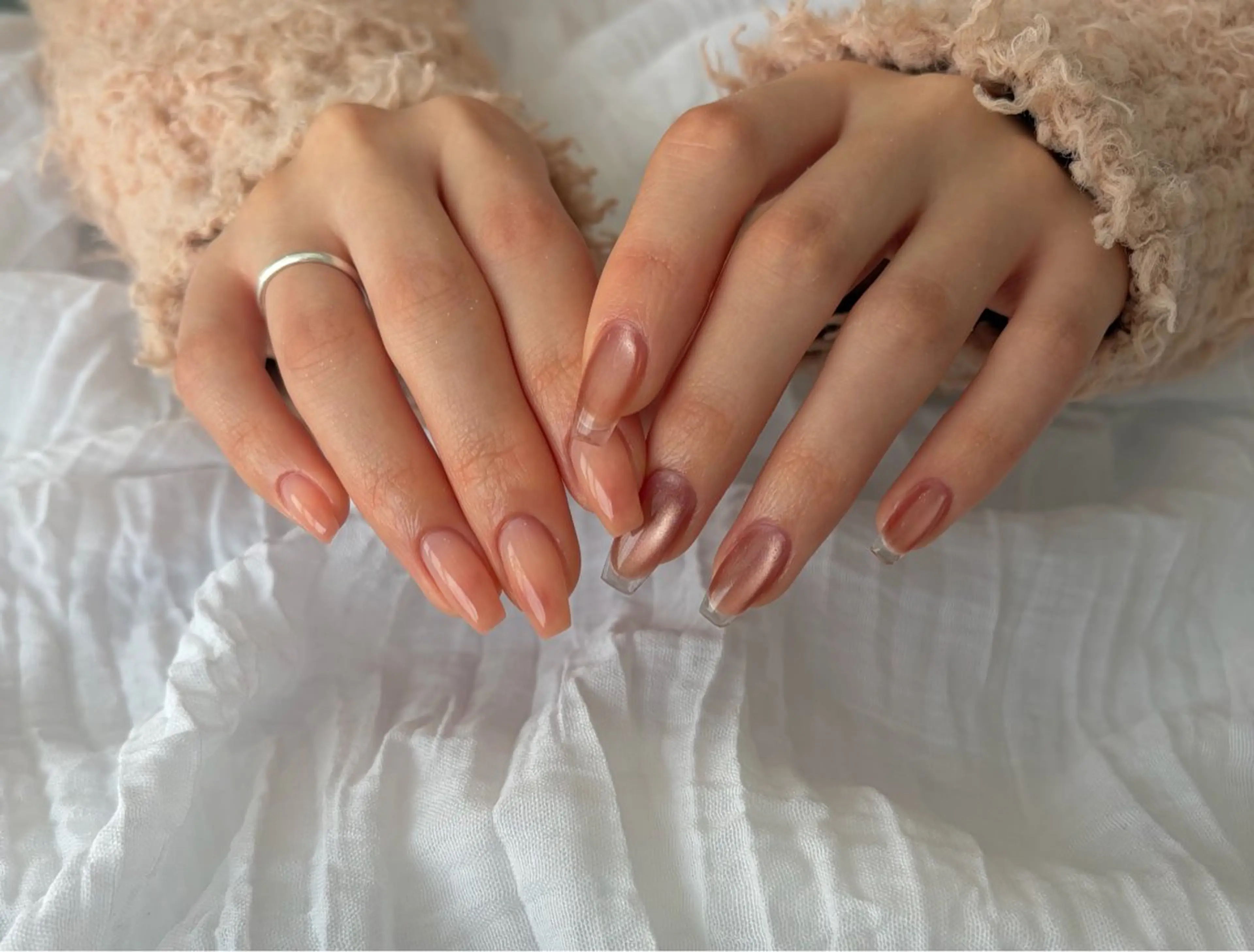 ネイル アートネイル 長さ出し ジェルネイル パラジェル スカルプネイル 藤原 綾花のネイルデザイン