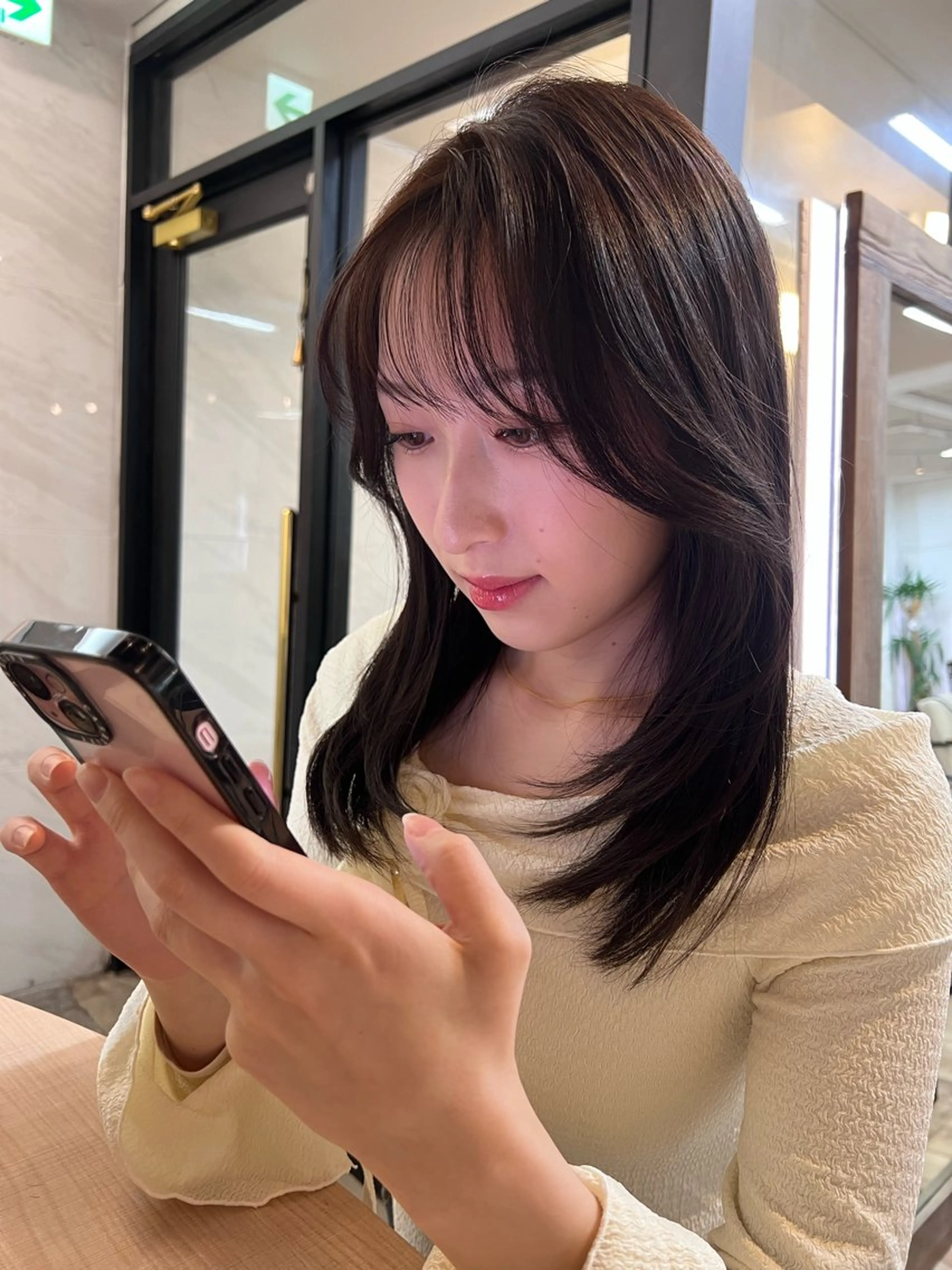 ミディアム レイヤーカット カット ヘアカラー 🩶レイヤーカット/ さわ🩶のヘアスタイル