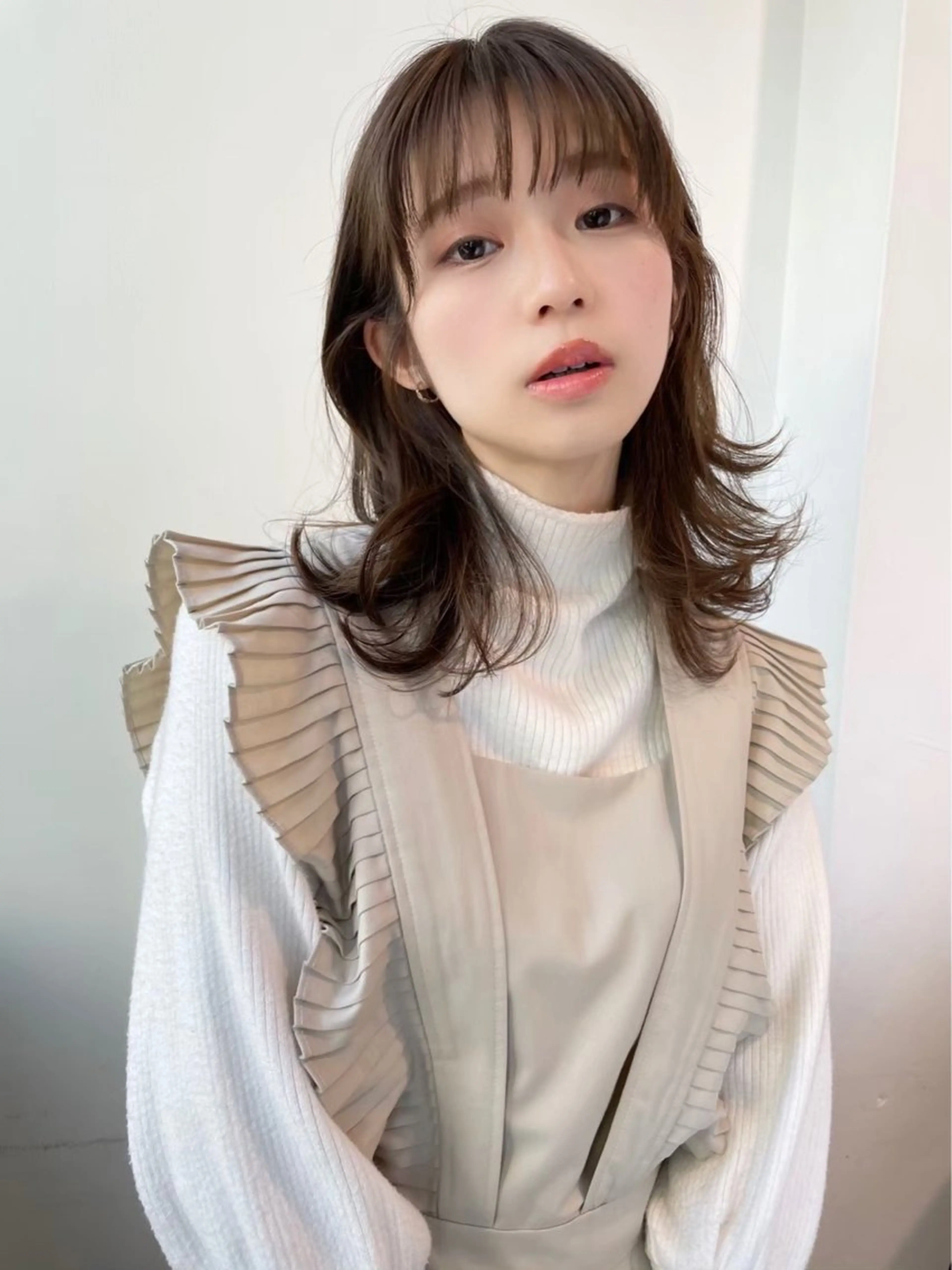 ミディアム カラー 赤み消し🌿 透明感カラー🫧のヘアスタイル