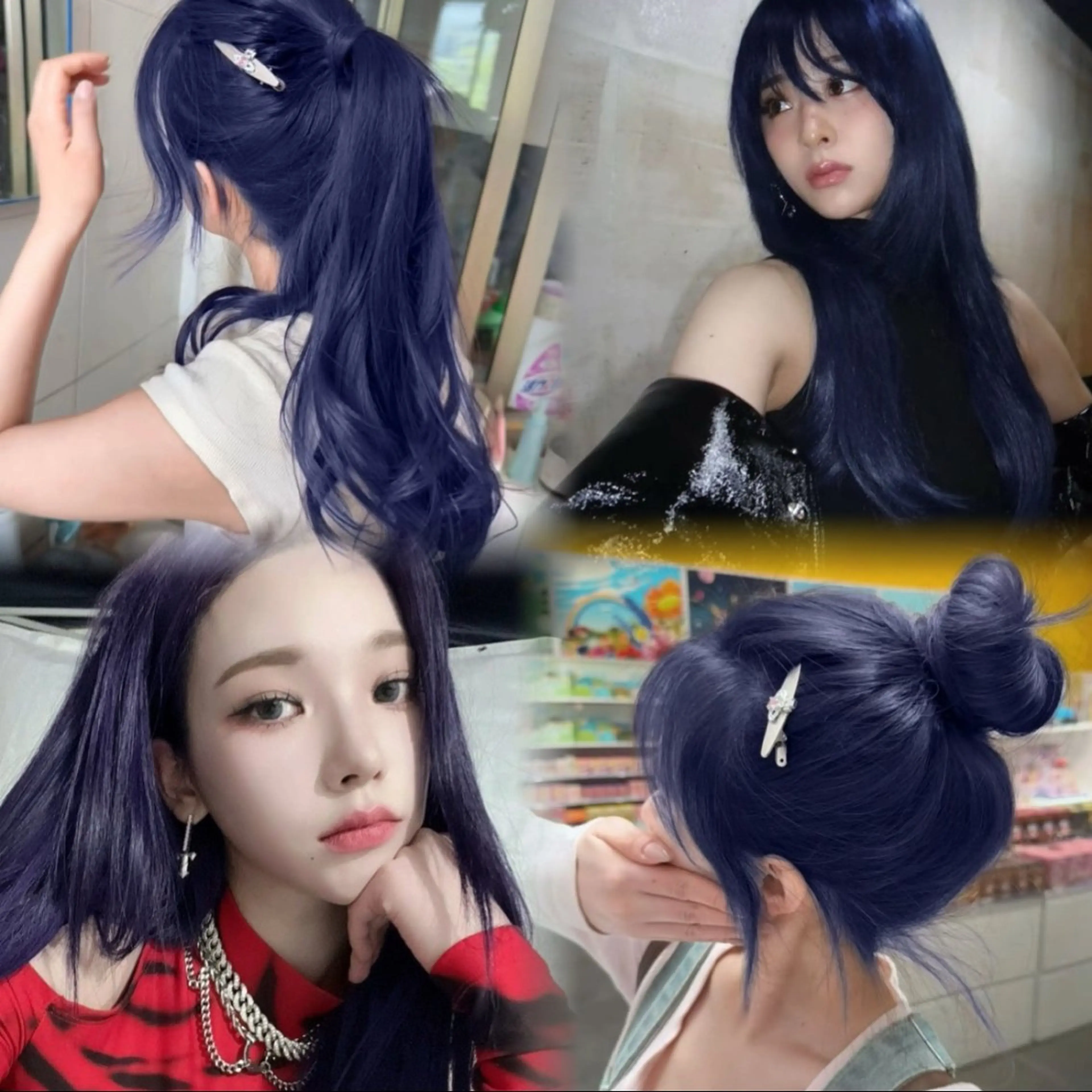 ロング カラー 韓国うる艶ハイトーン 💙ayana💙のヘアスタイル