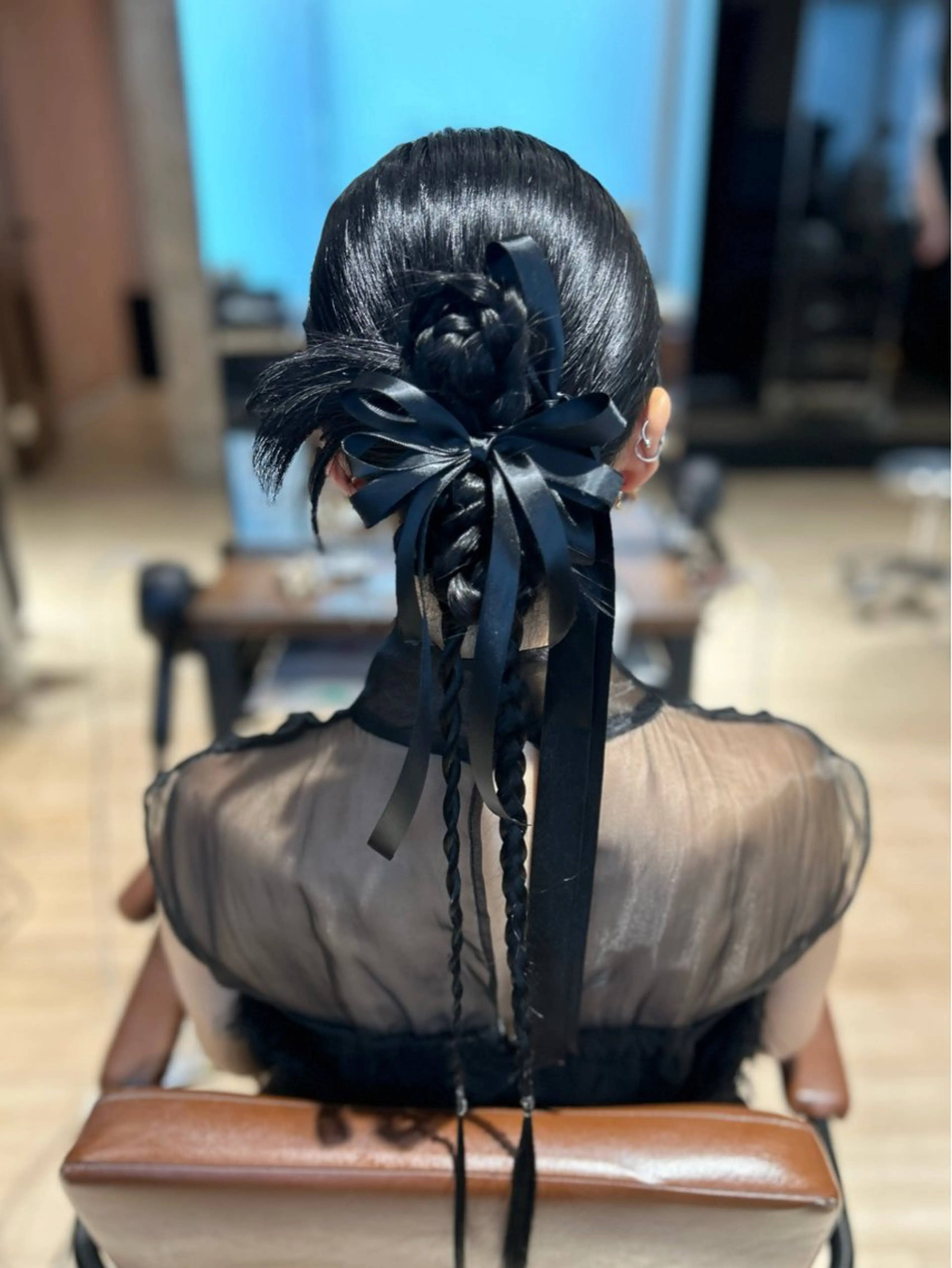 ロング カラー ヘアアレンジ 結婚式・ブライダル 韓国風ヘア 髙木美緒🌿 レイヤー/アレンジのヘアスタイル