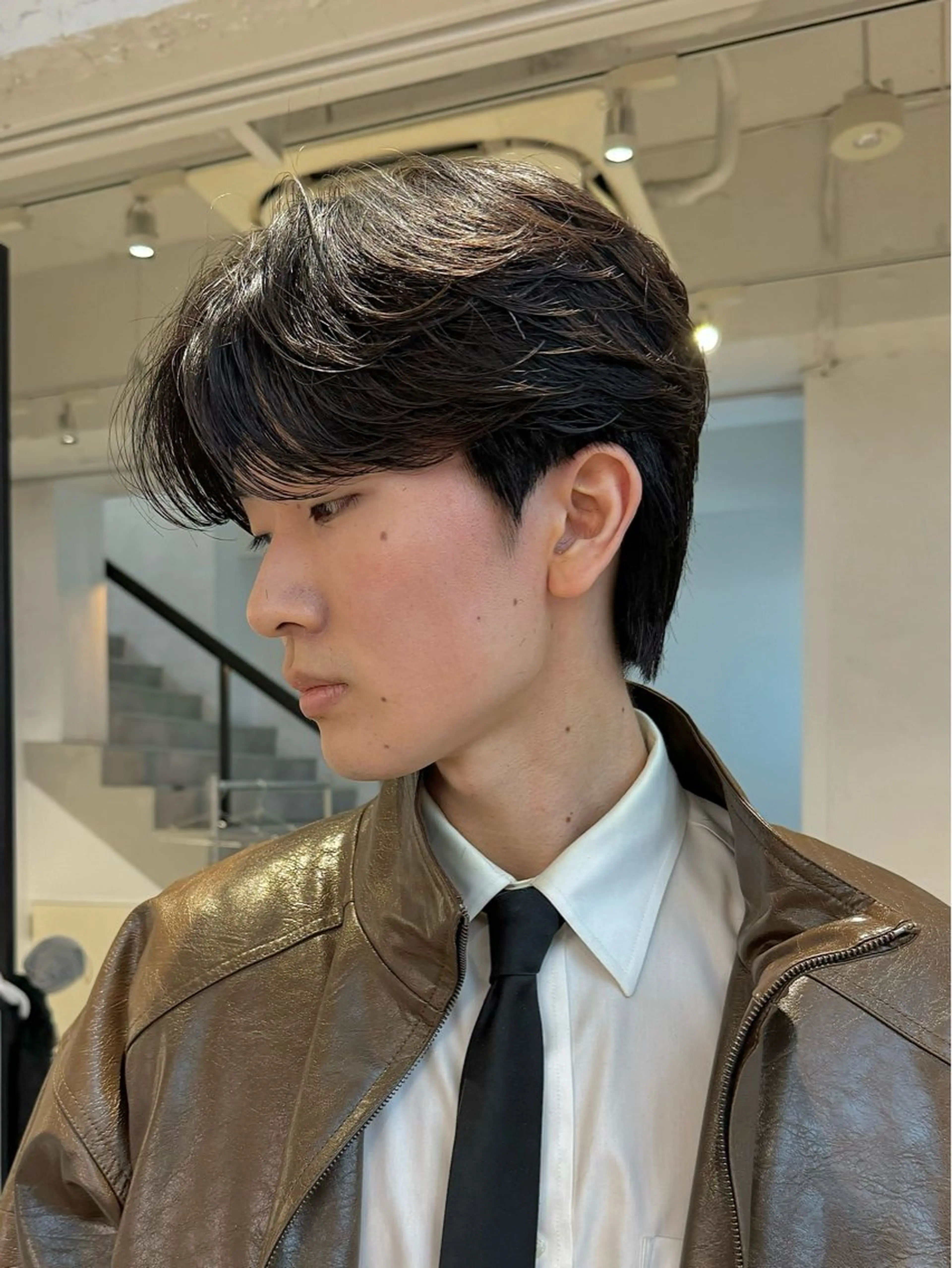 ミディアム パーマ メンズ カット パーマ 🇰🇷カルマパーマ kaito🇰🇷のヘアスタイル