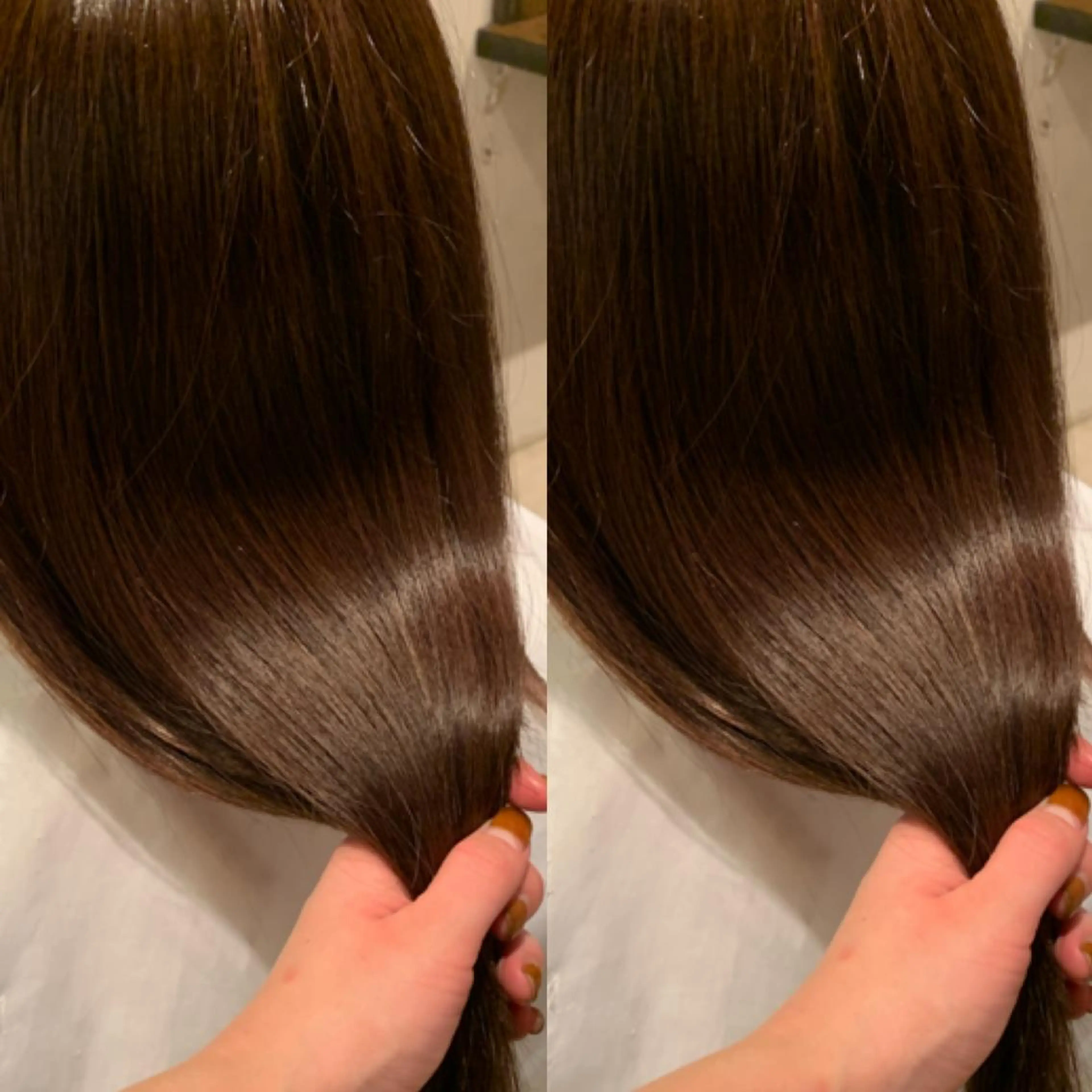 セミロング カラー 透明感/オリーブ/ グレージュ/YUKAのヘアスタイル