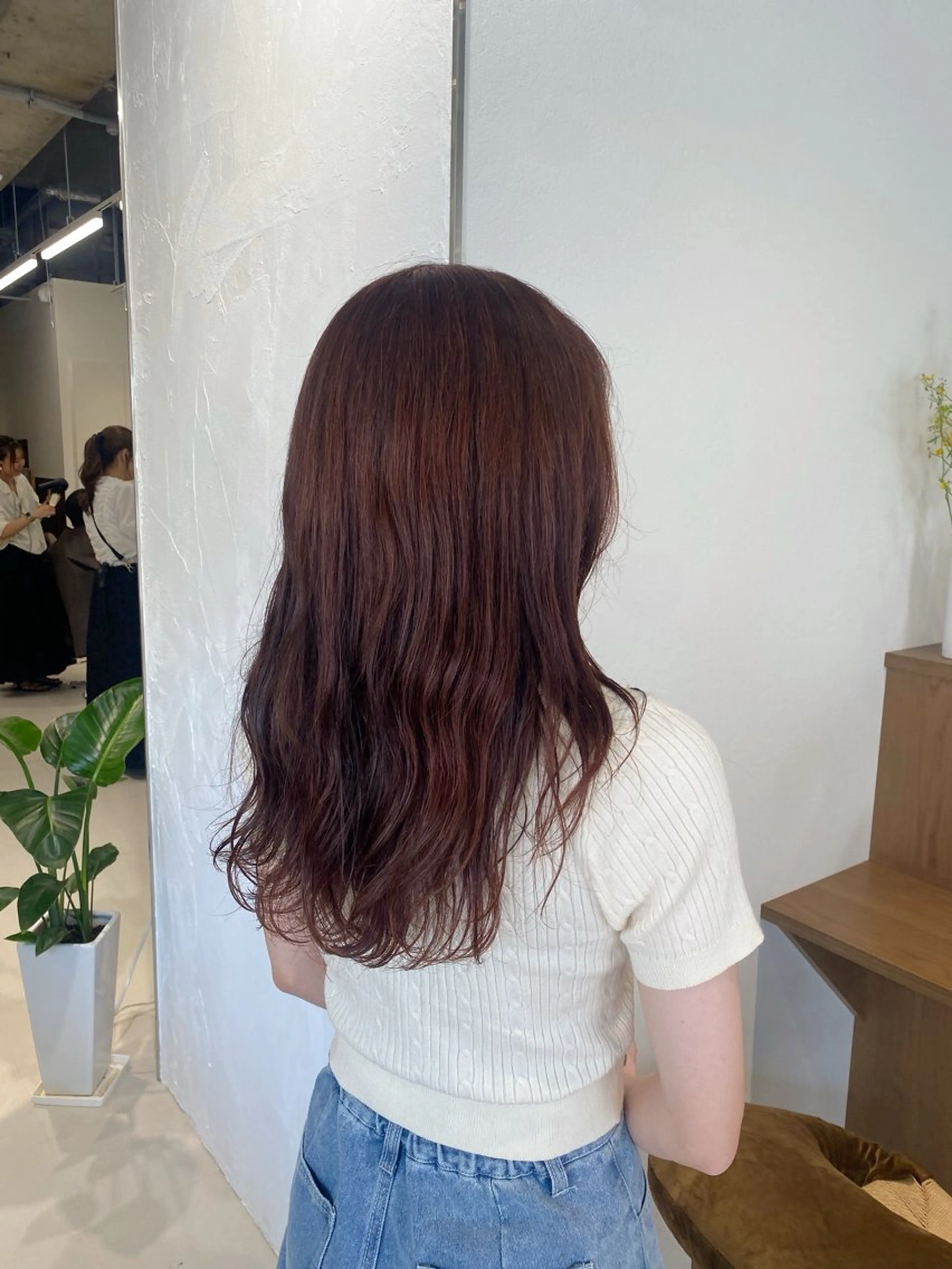 ロング カラー オレンジ ピンクカラー 暖色カラー /ヘアアレンジ/花鈴のヘアスタイル