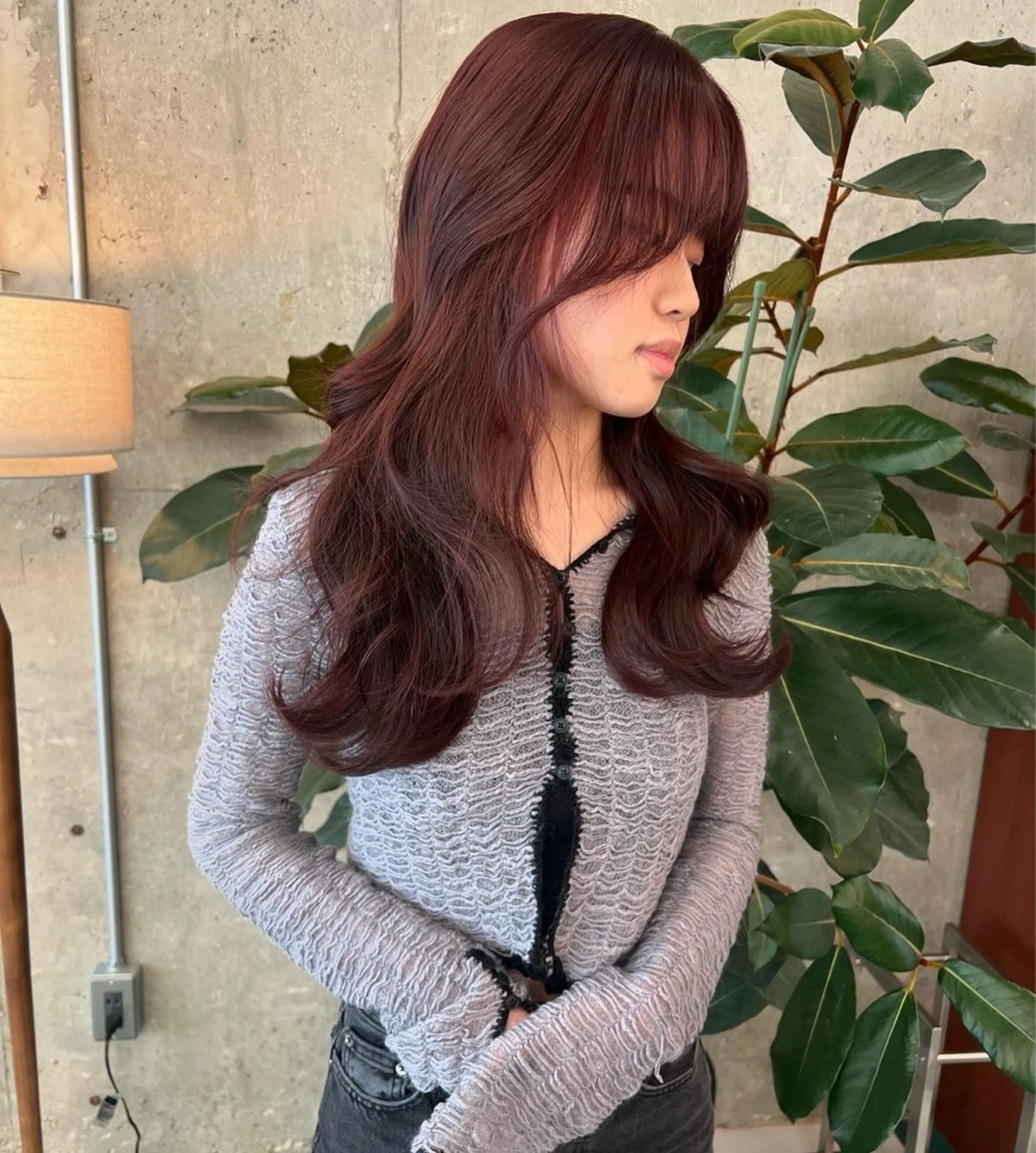 カラー ダブルカラー RIN/レイヤー/ ボブ/オリーブカラーのヘアスタイル