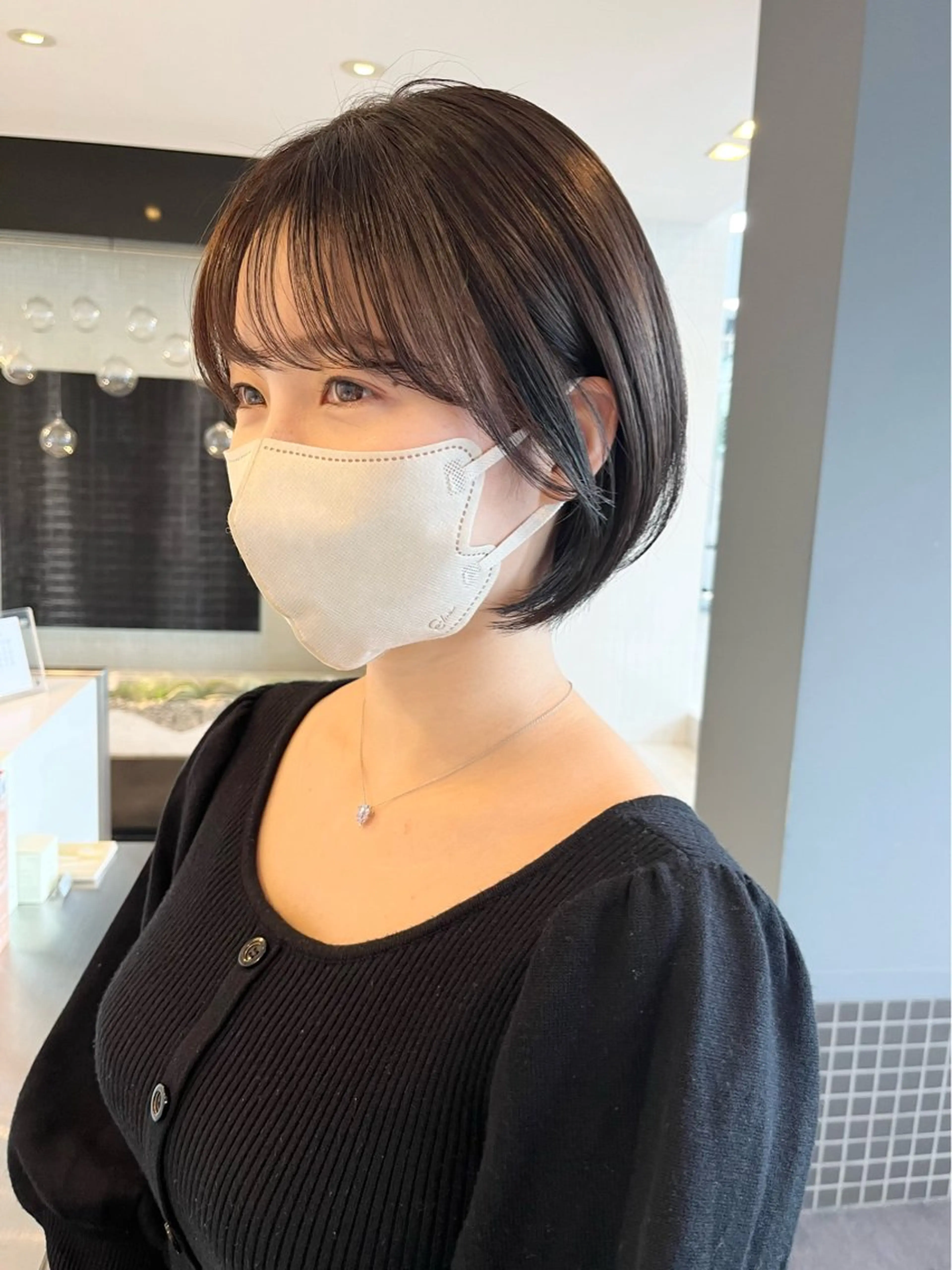 ショート パーマ Agu  hair  grove 金沢八日市店所属・名竹聖治/透明感 カラー/縮毛矯正のヘアスタイル