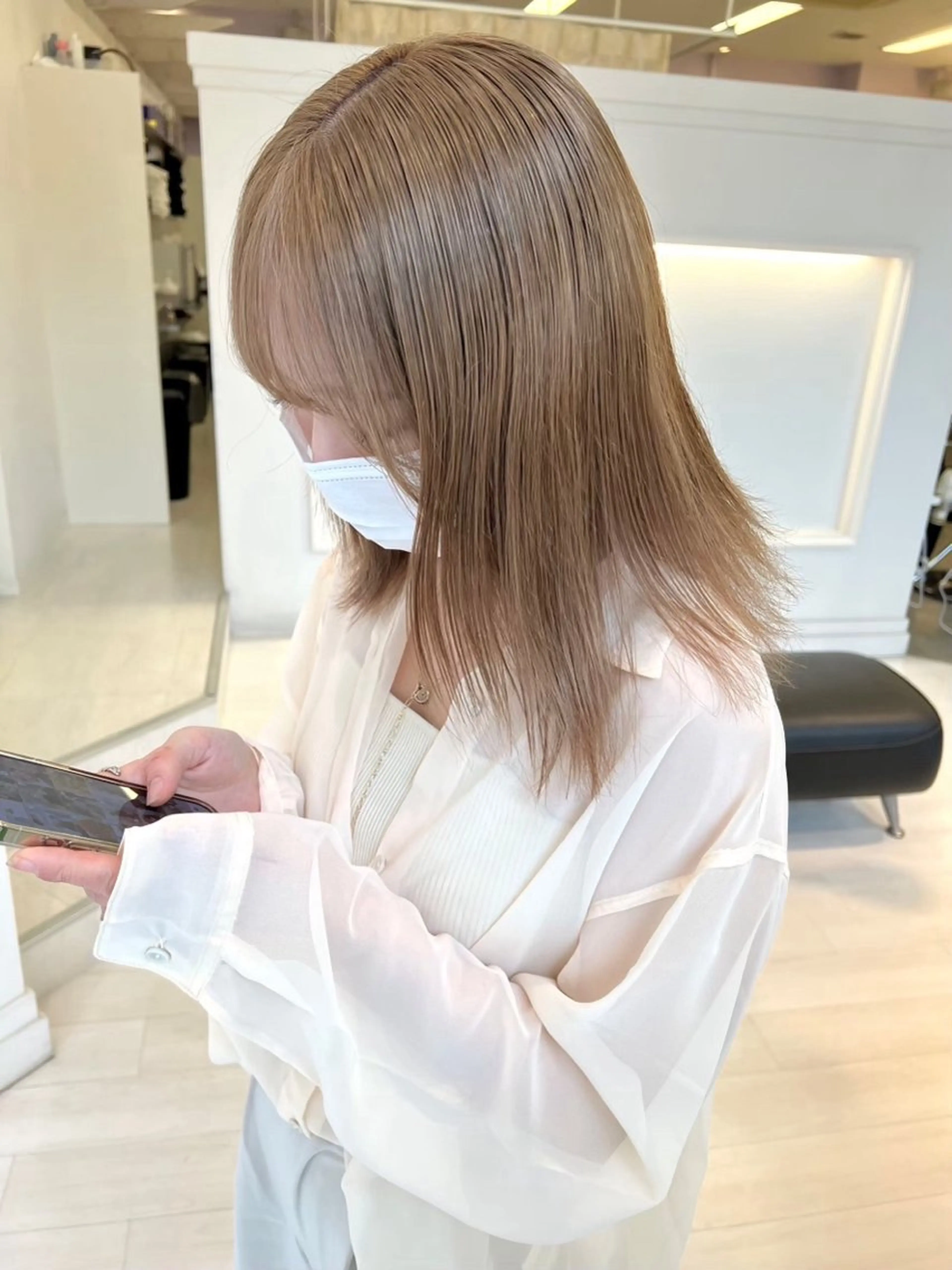 ミディアム カラー ParveMix いしいまお🌼のヘアスタイル