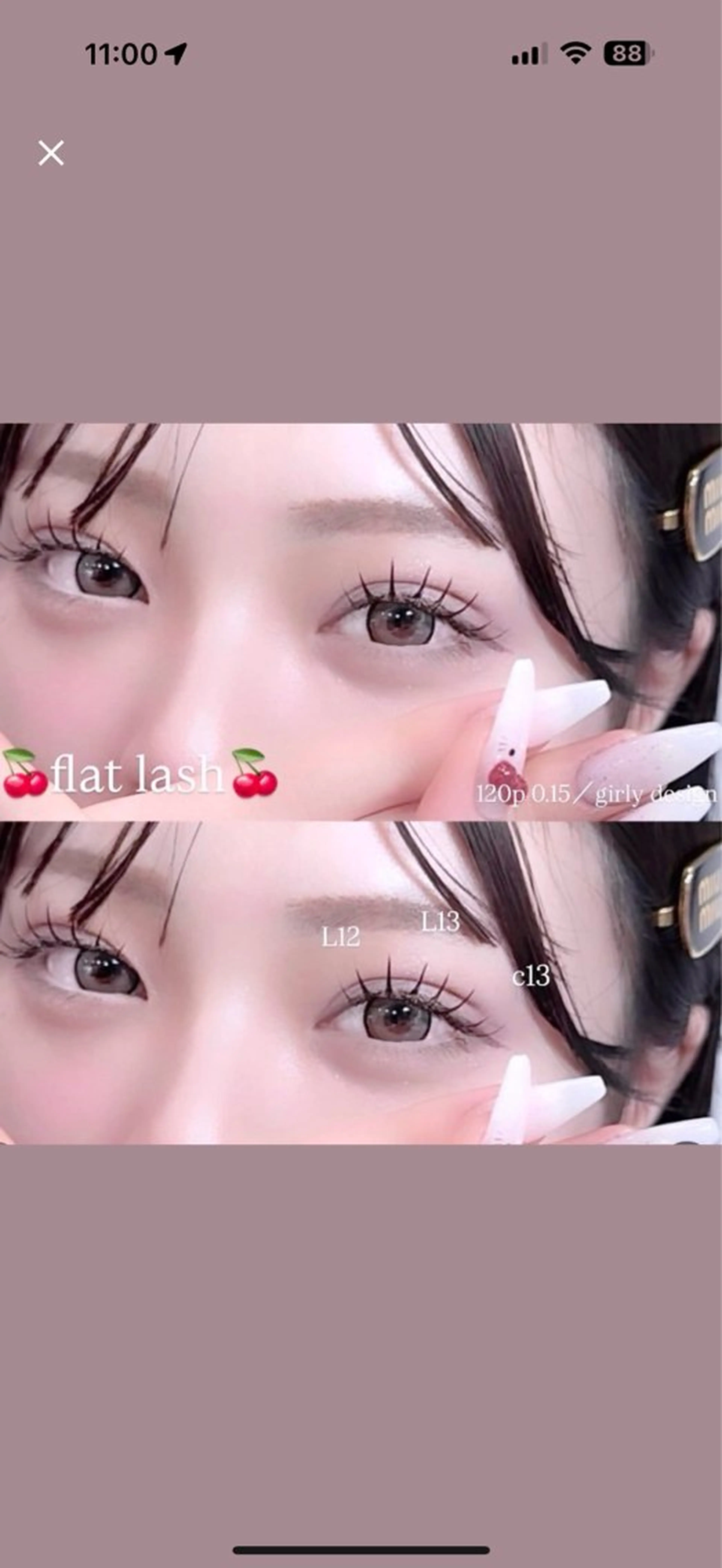 マツエク・マツパ sacra⋆𝜗𝜚 Venus beltのマツエク・マツパデザイン