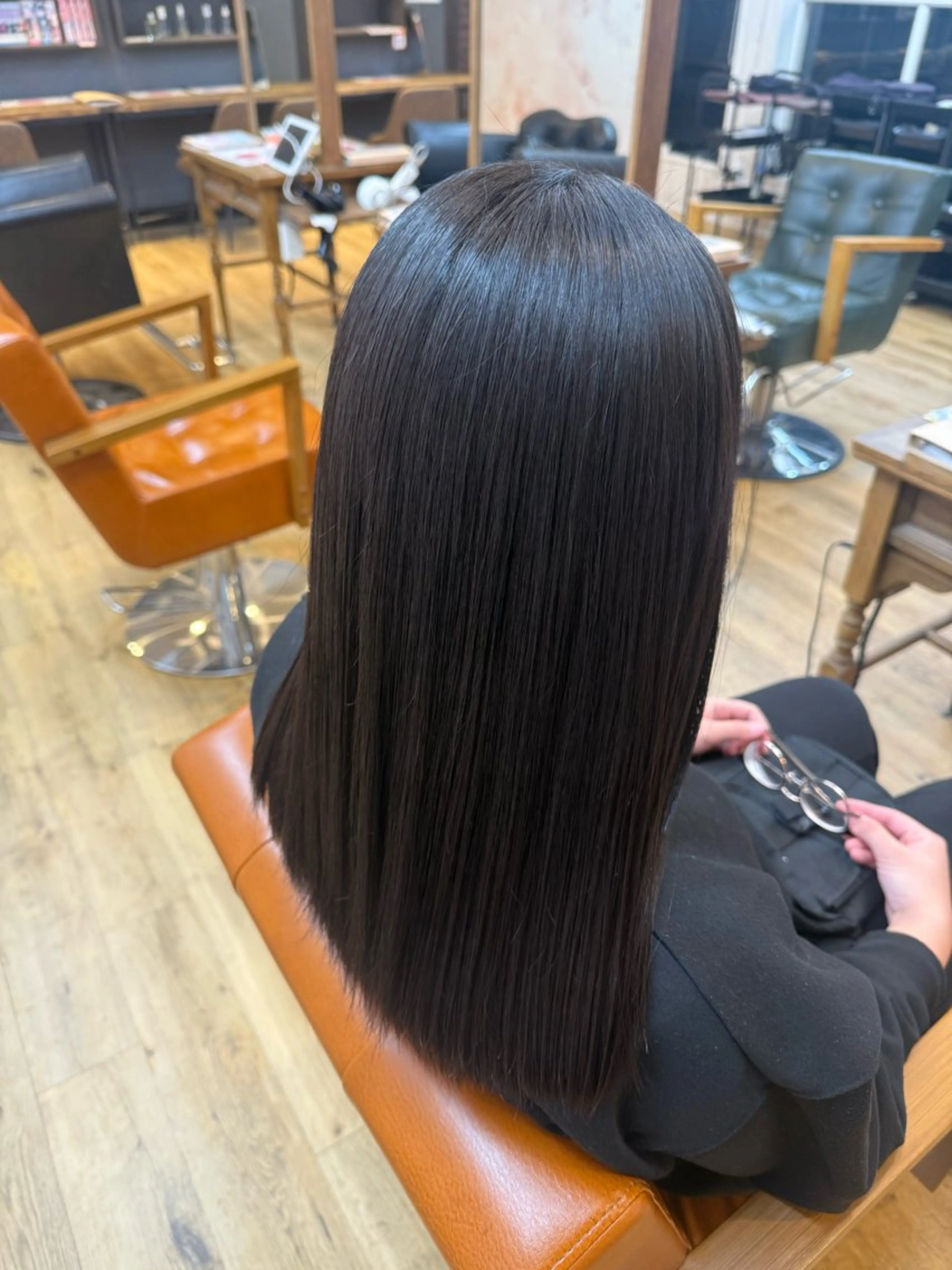 ミディアム 縮毛矯正 トリートメント 艶カラー/鴻巣/ 山中のヘアスタイル