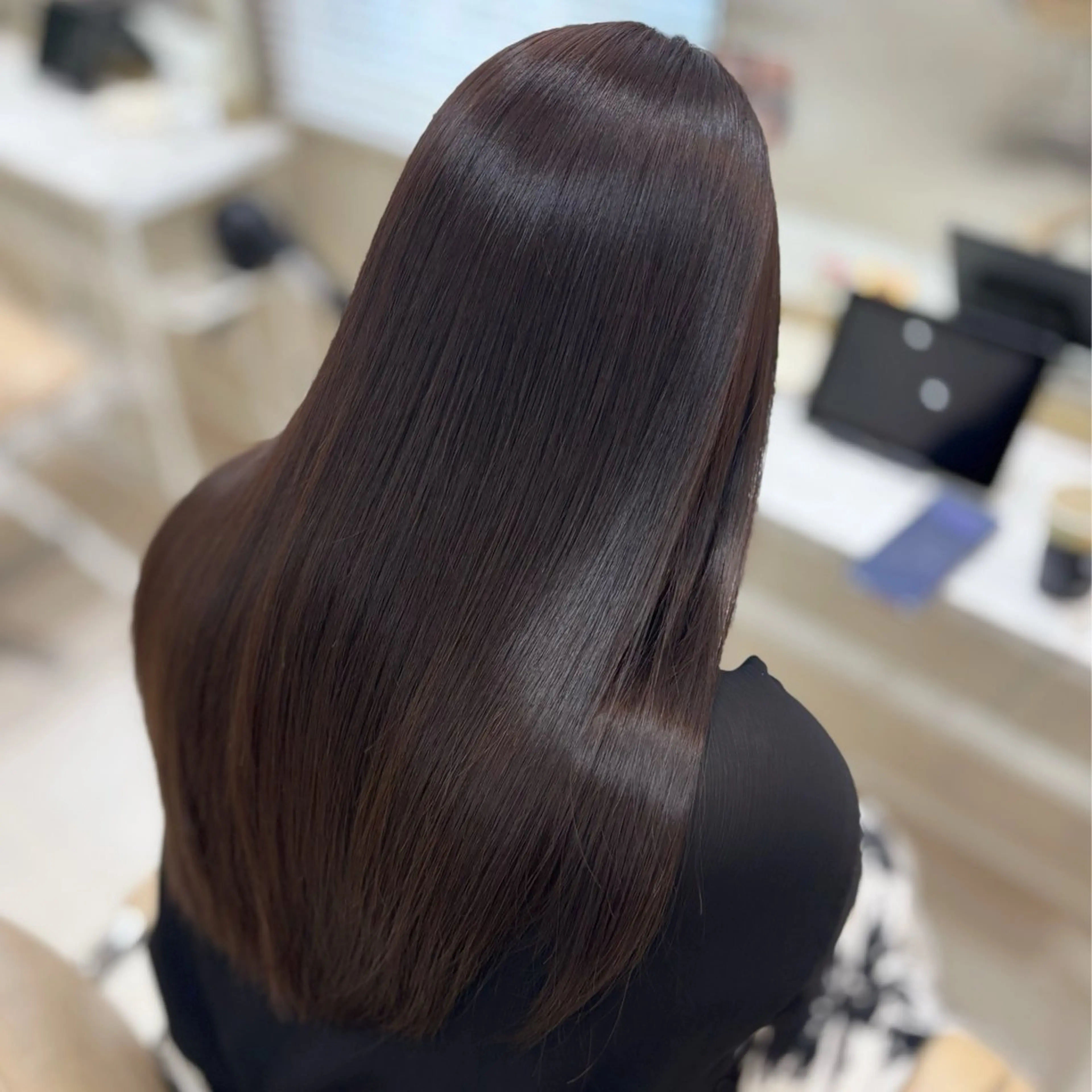 ミディアム 髪質改善 トリートメント カット トリートメント りほ/顔周りカット/ レイヤーカットのヘアスタイル