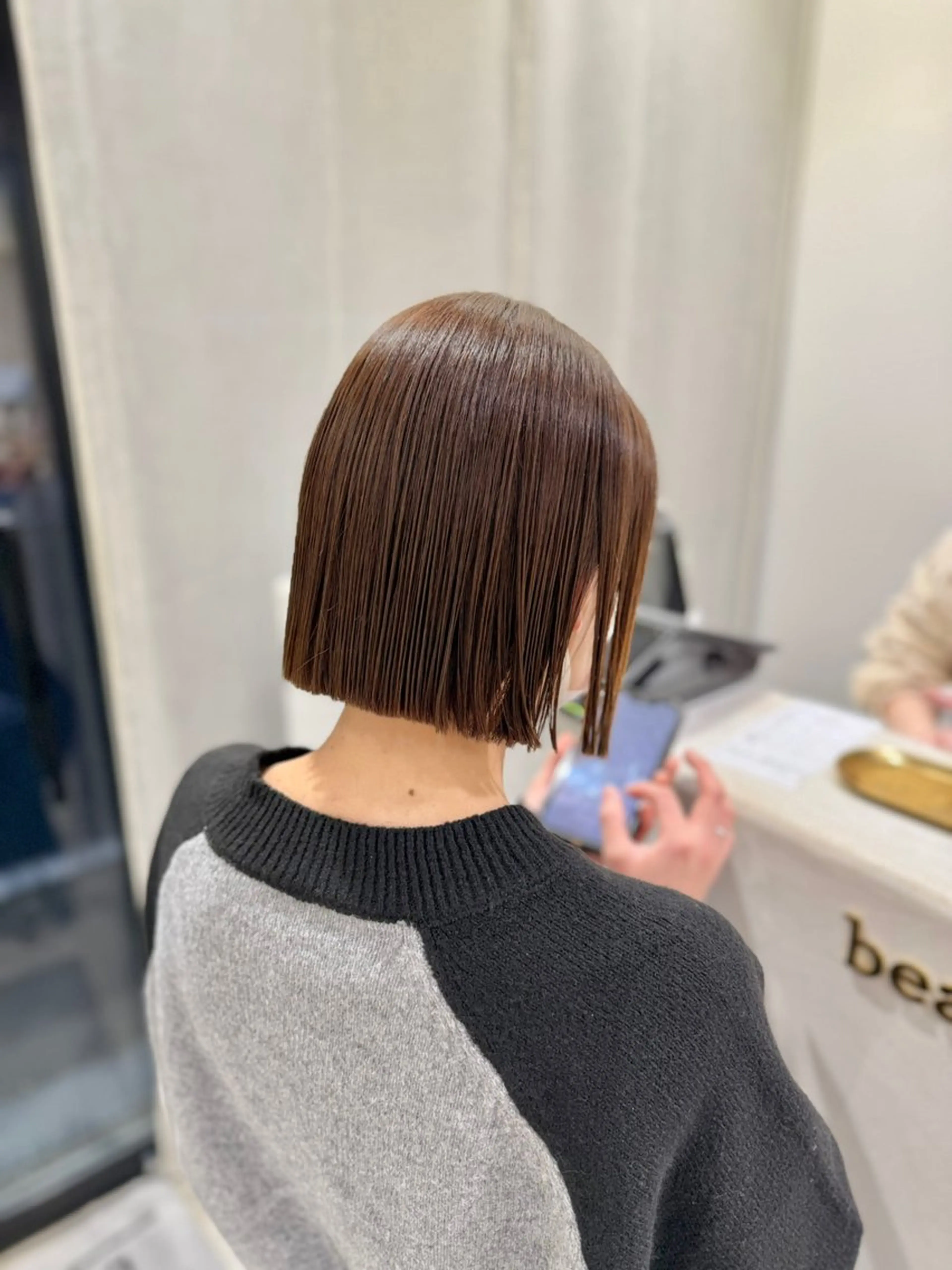 ショート カラー トリートメント ボブ/美髪矯正 /佐藤　奈巳のヘアスタイル