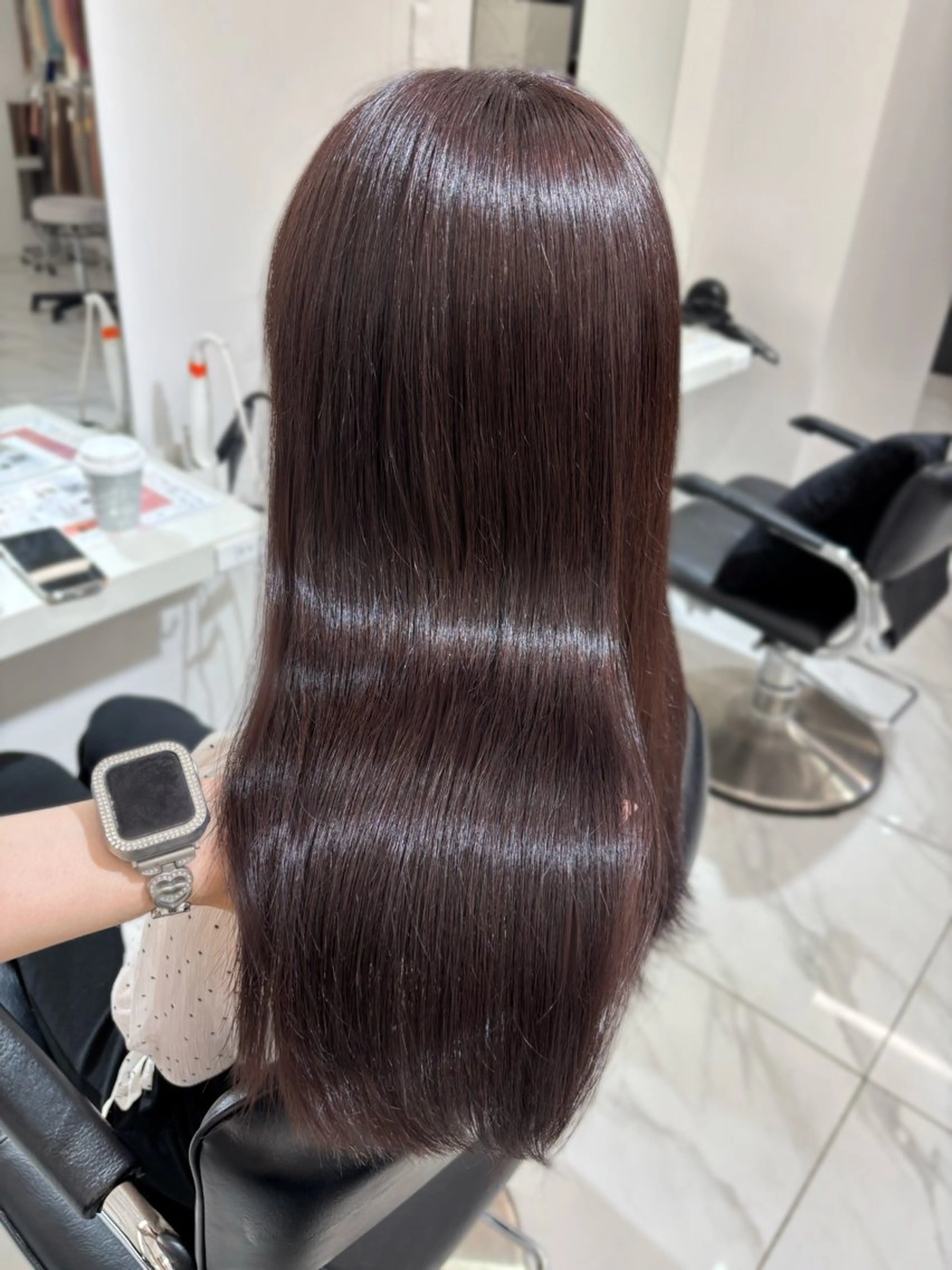 セミロング カラー ブリーチ ブラウンカラー ラベンダーカラー ラベンダーブラウン ブリーチなしカラー カット ヘアカラー トリートメント 盛れる顔周り🤍渋谷 Risa🎀のヘアスタイル