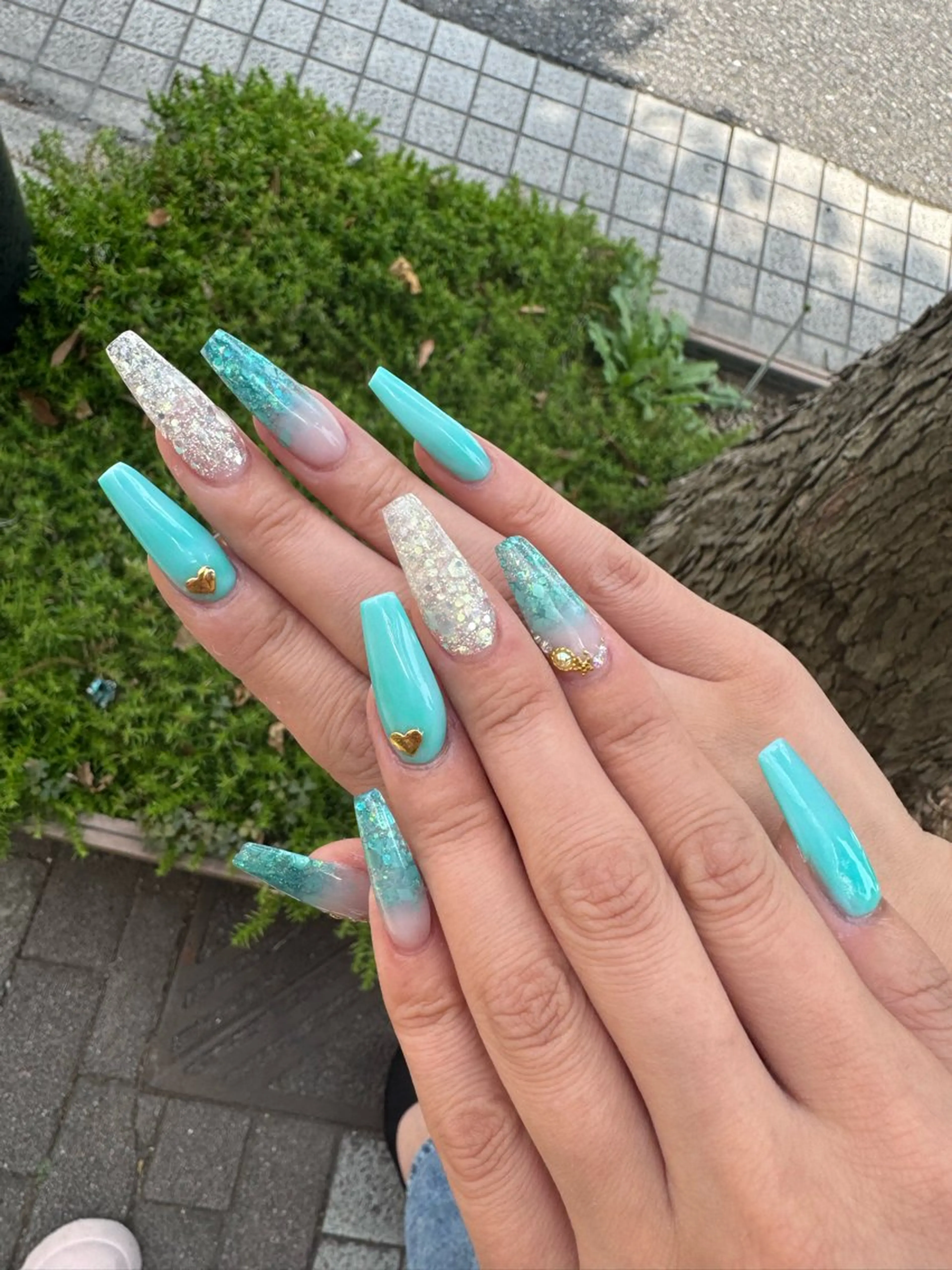 ネイル ブルー スカルプネイル 夏ネイル ハンドネイル LUCAS 千葉 AOI💅🏾💕のネイルデザイン